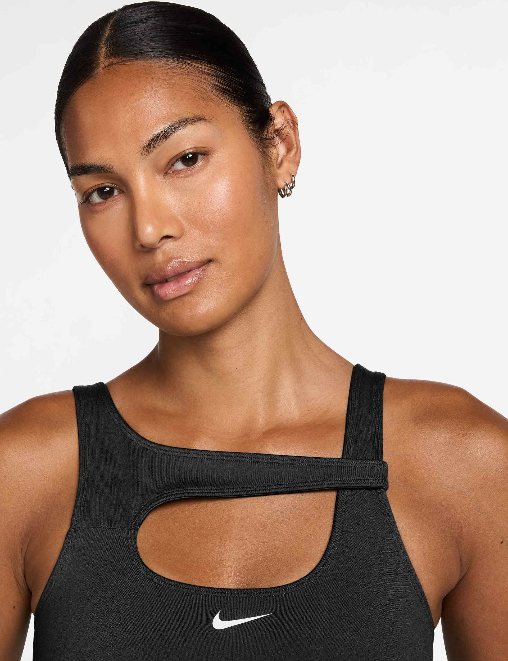 One Padded Sports Bra - Black/White - Image 3