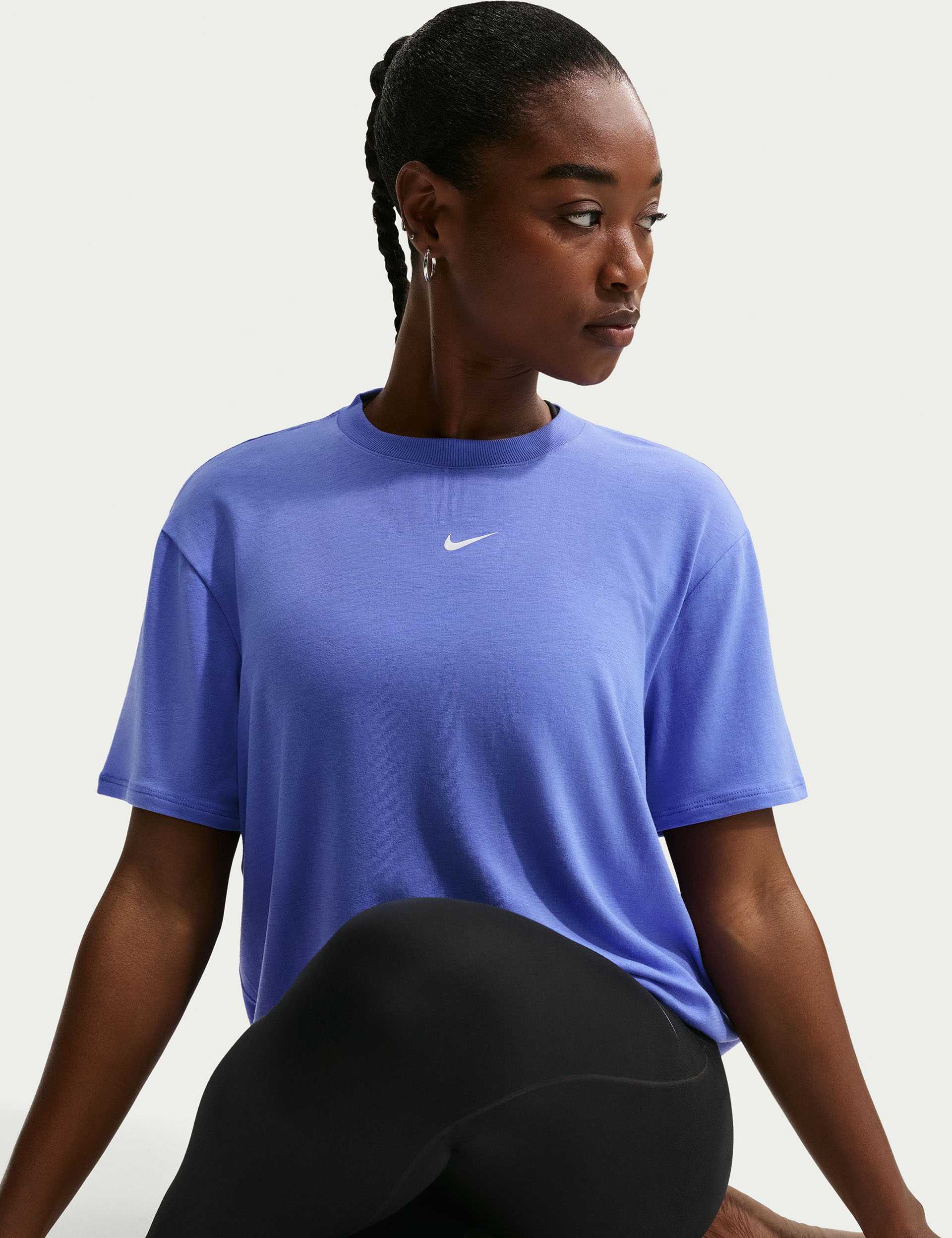 One Relaxed Dri-FIT Short-Sleeve Top - Sapphire/White - Image 3