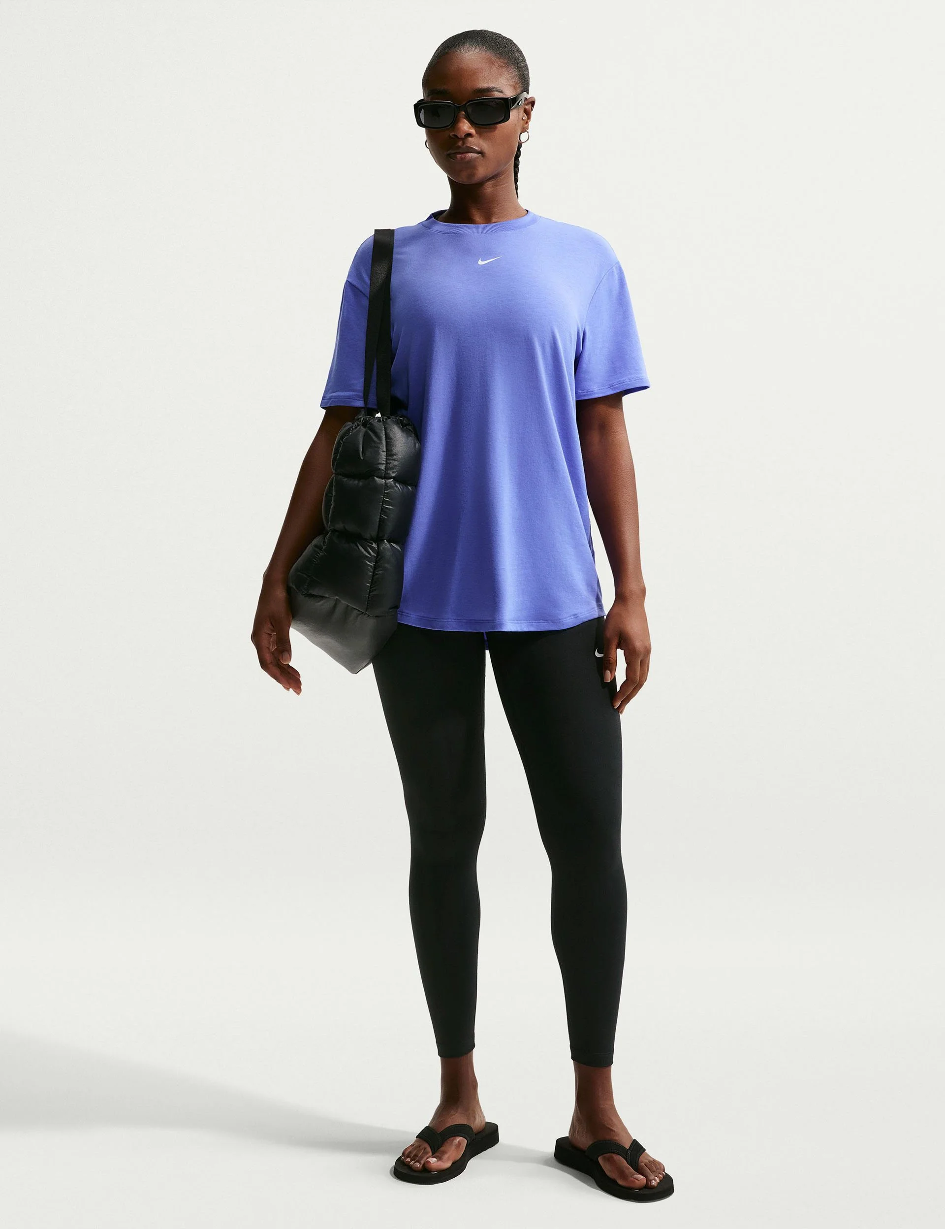 One Relaxed Dri-FIT Short-Sleeve Top - Sapphire/White - Image 5