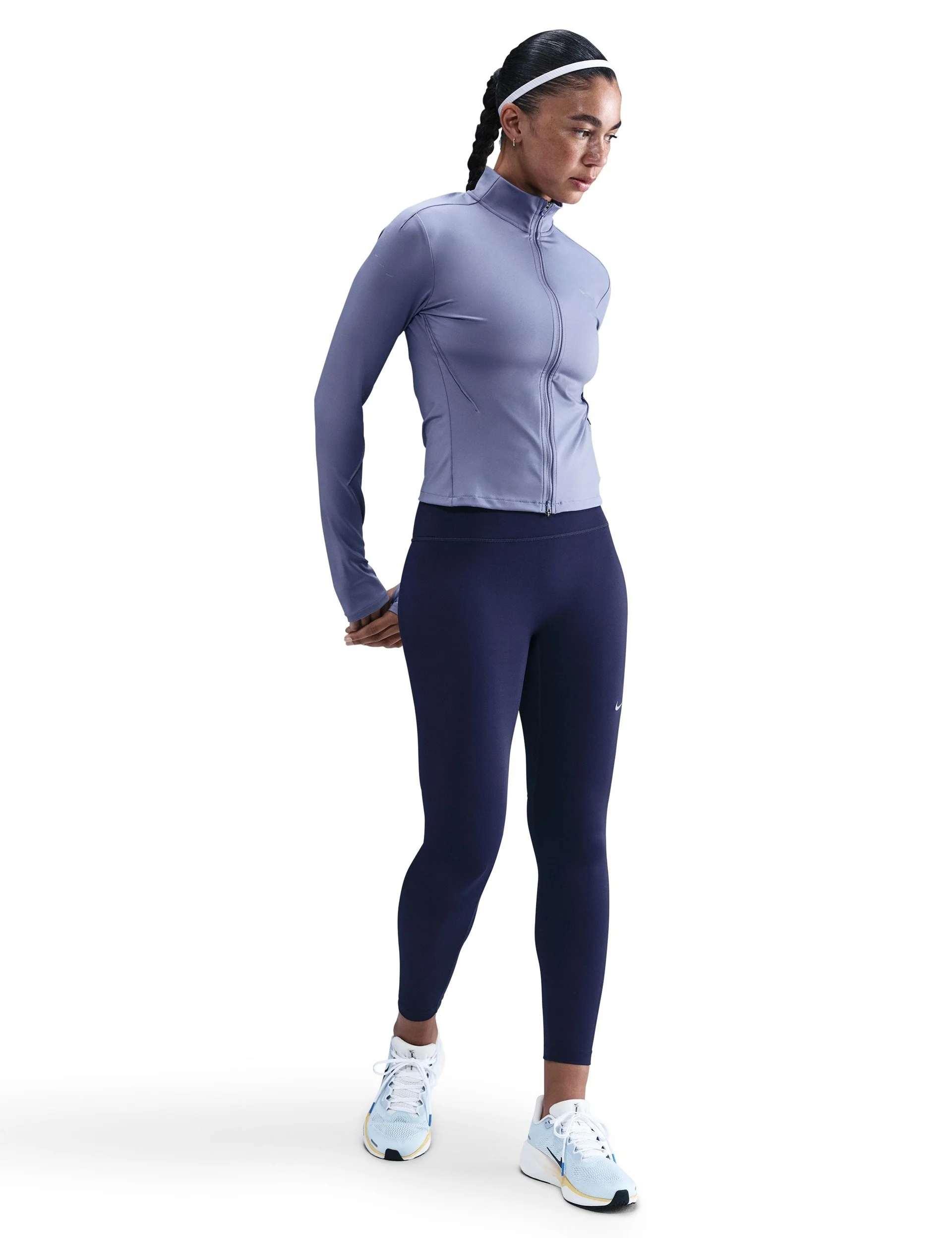 Swift Dri-FIT Full-Zip Running Mid Layer - World Indigo/Reflective Silver - Image 5