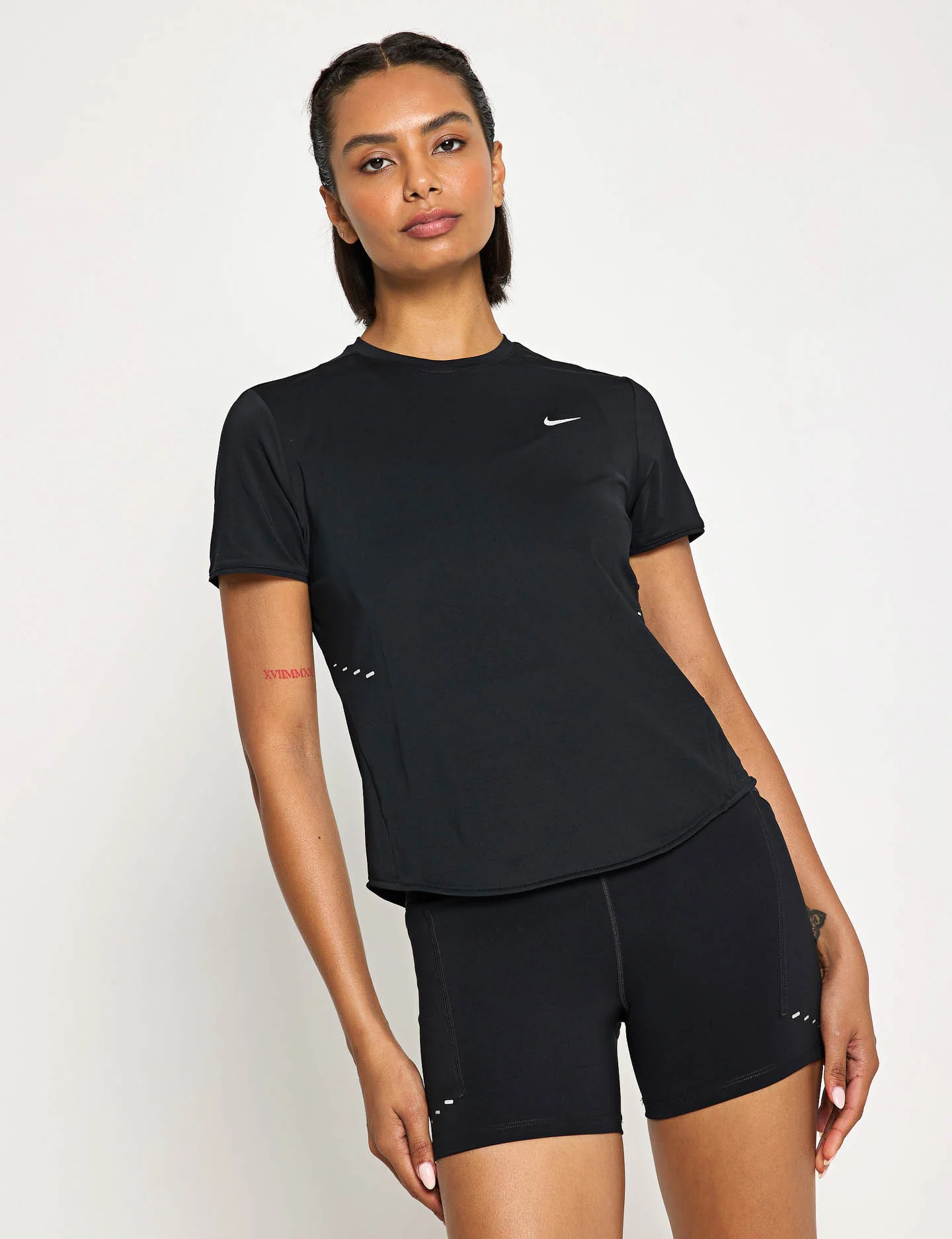 Swift Dri-FIT Short-Sleeve Running Top - Black/Reflective Silver - Image 3