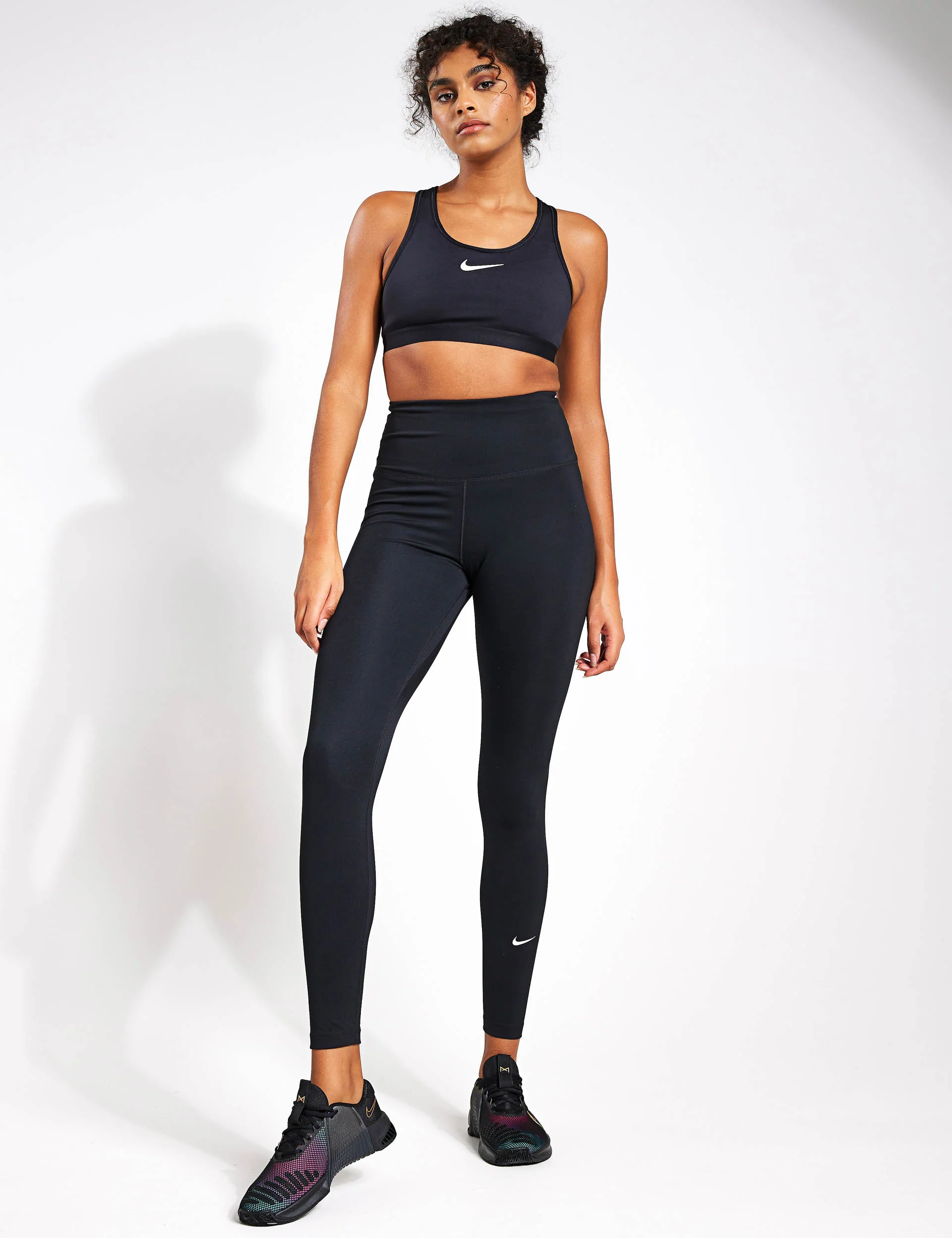 Swoosh High Support Bra - Black/Iron Grey/White - Image 4
