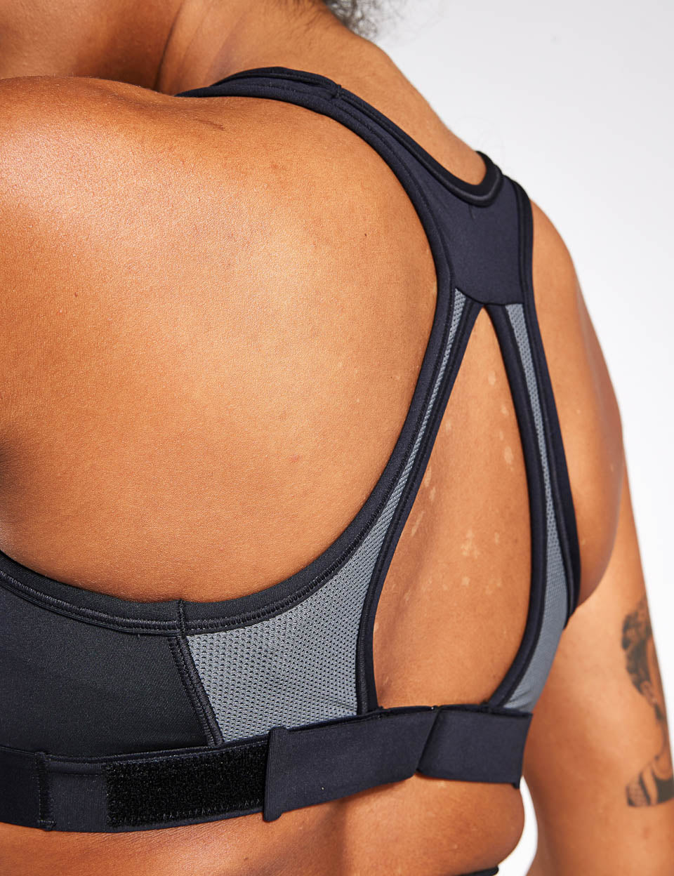 Swoosh High Support Bra - Black/Iron Grey/White - Image 8