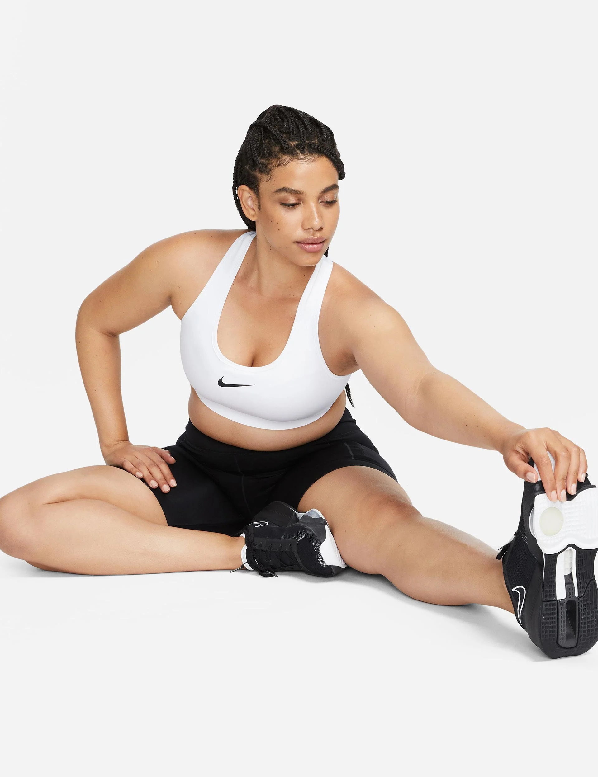 Swoosh High Support Bra - White/Black - Image 8