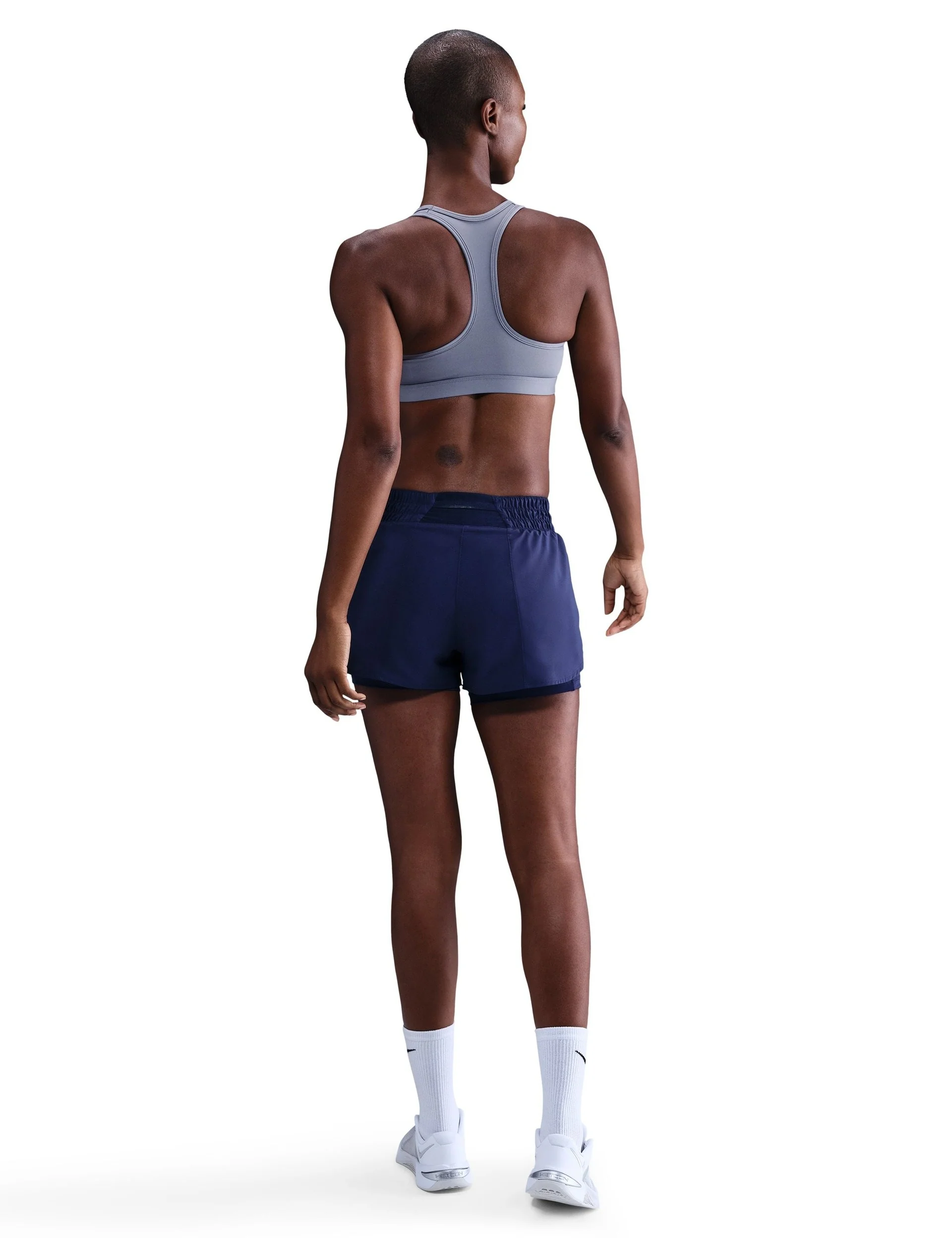 Swoosh Medium Support Bra - World Indigo/White - Image 4