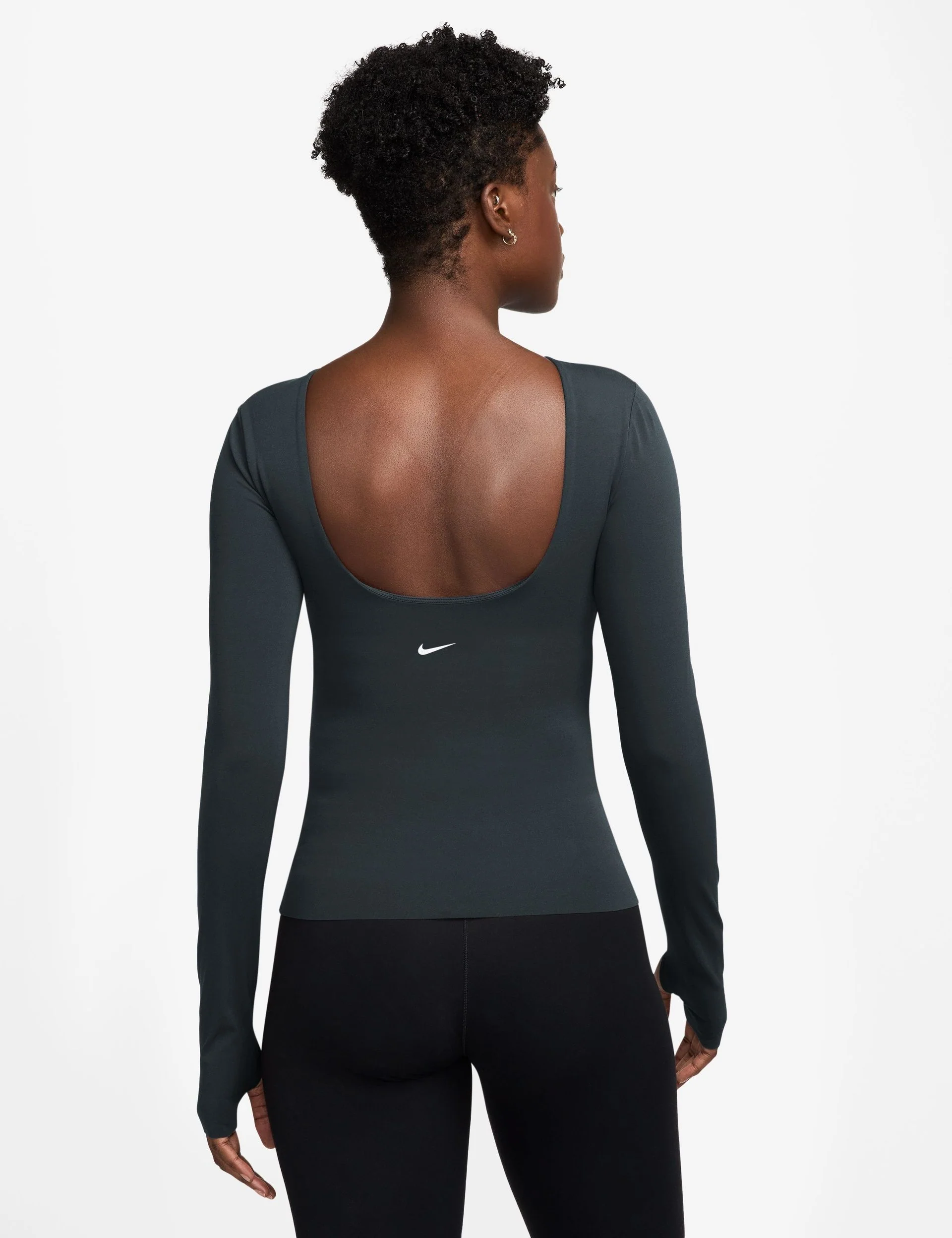 Zenvy Dri-FIT Long-Sleeve Top - Seaweed/White - Image 2