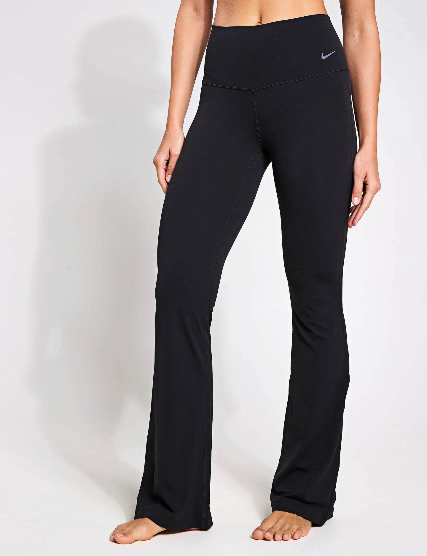 Zenvy High Waisted Flared Leggings - Black - Image 3