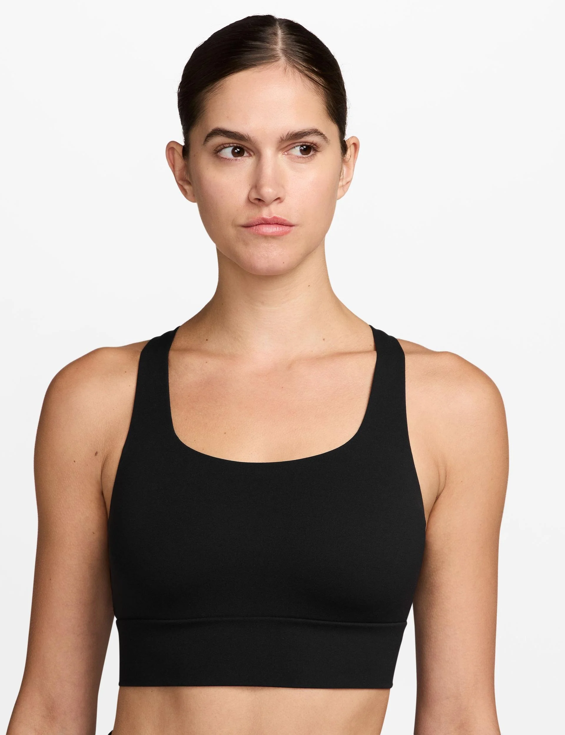 Zenvy Light-Support Longline Bra - Black/Cool Grey