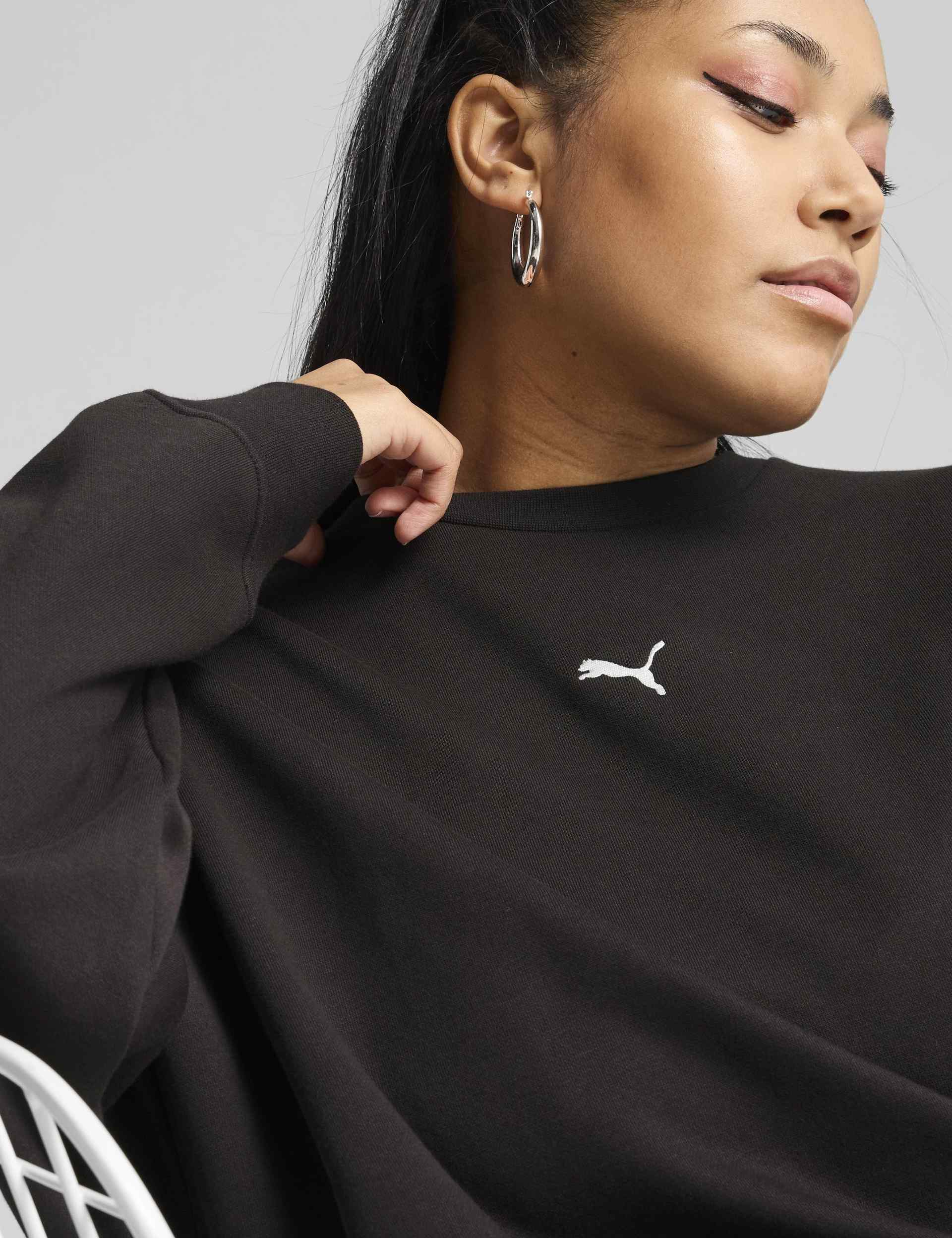Essentials Oversized Crew - Black - Image 4