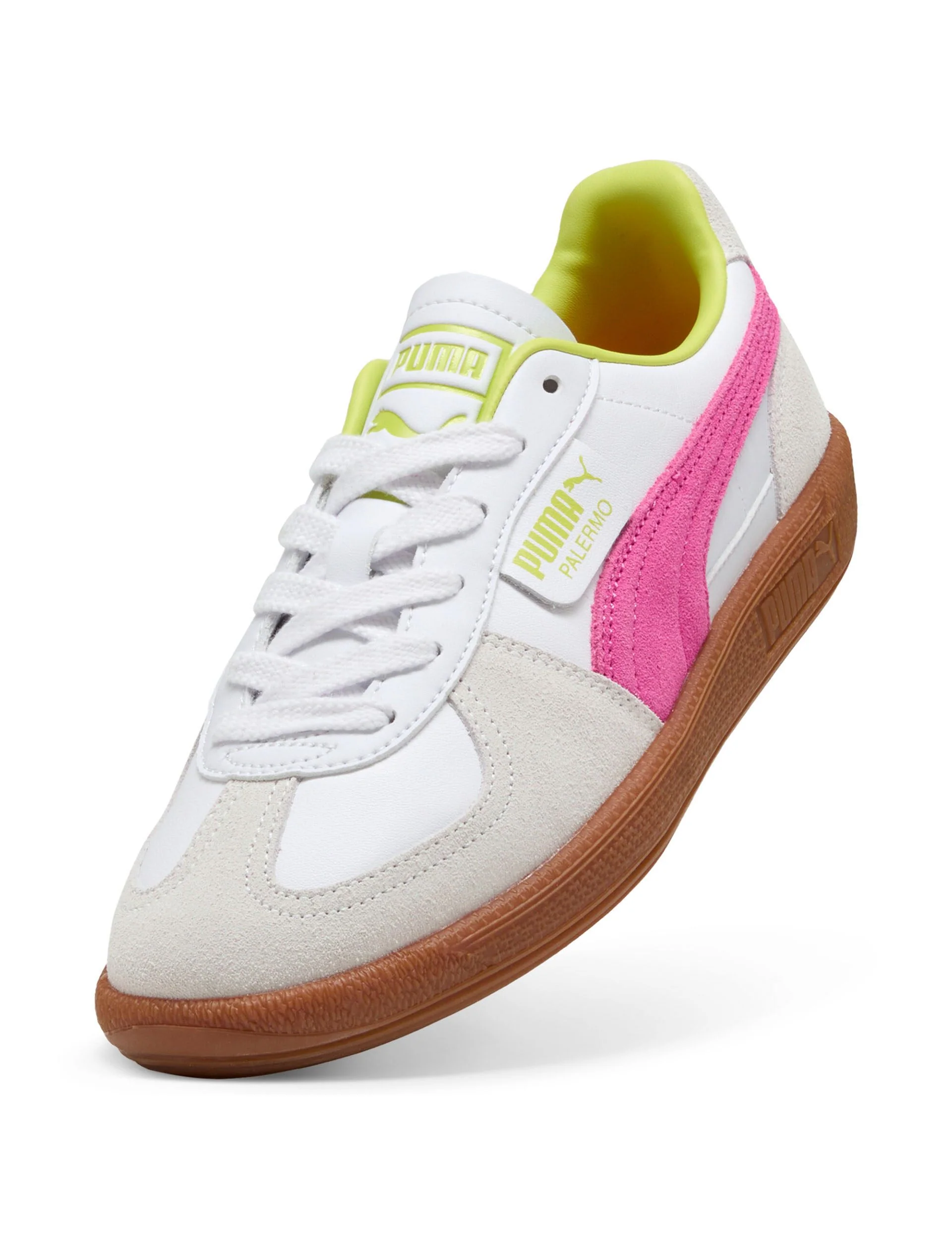 Palermo Leather Sneakers - White/Fluro Pink - Image 4