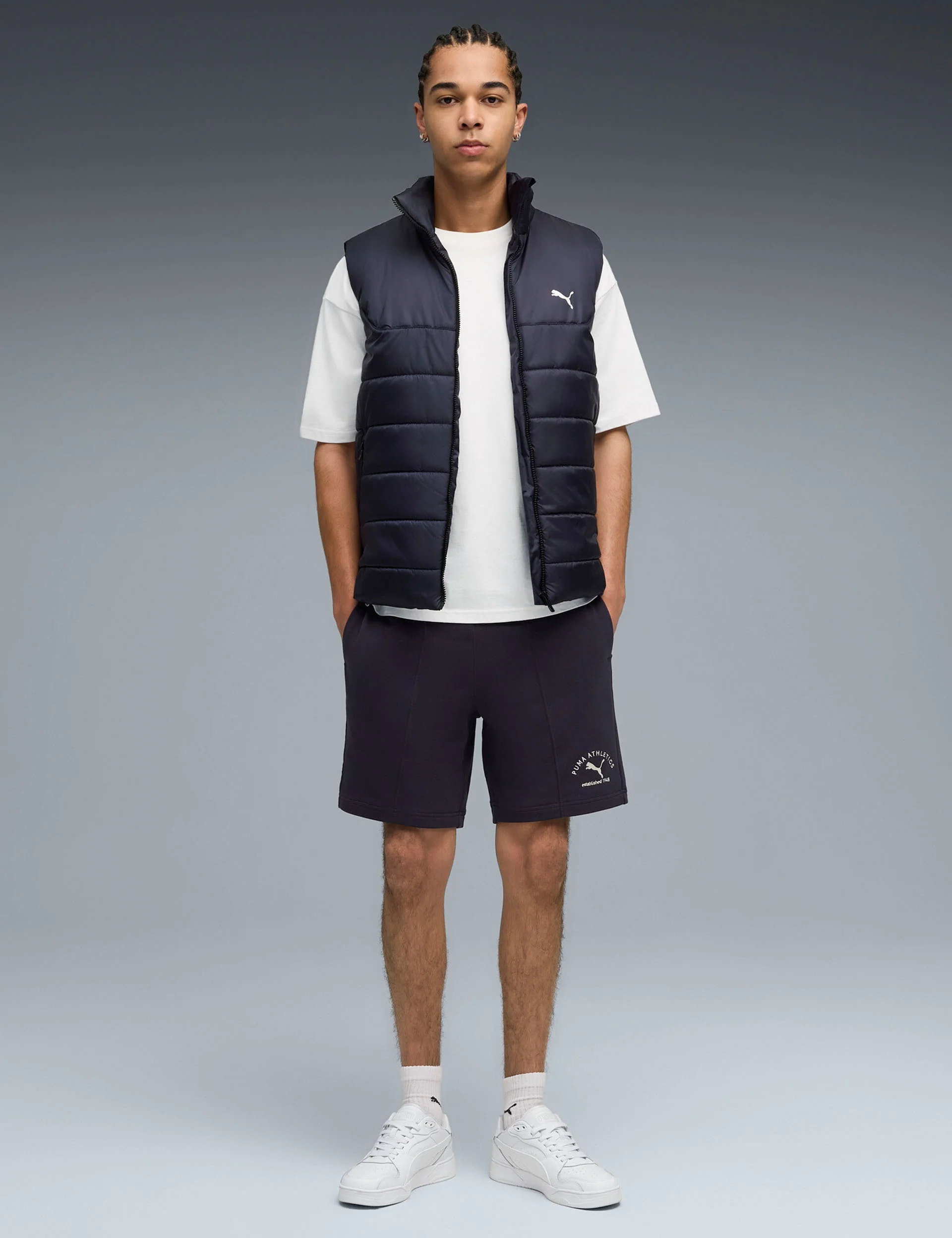Puma Classics 8" Pintuck Short - New Navy - Image 3