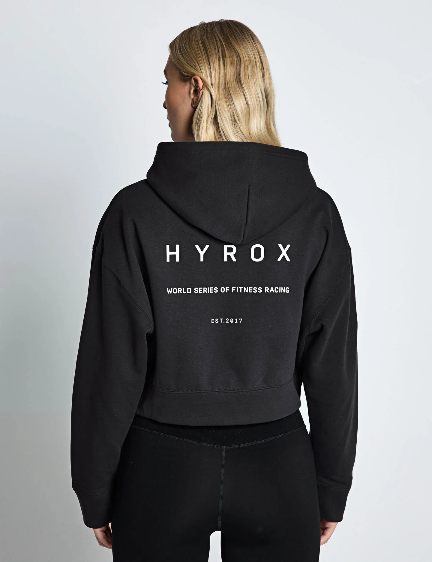 Puma x Hyrox World Cropped Hoodie - Flat Dark Grey - Image 2