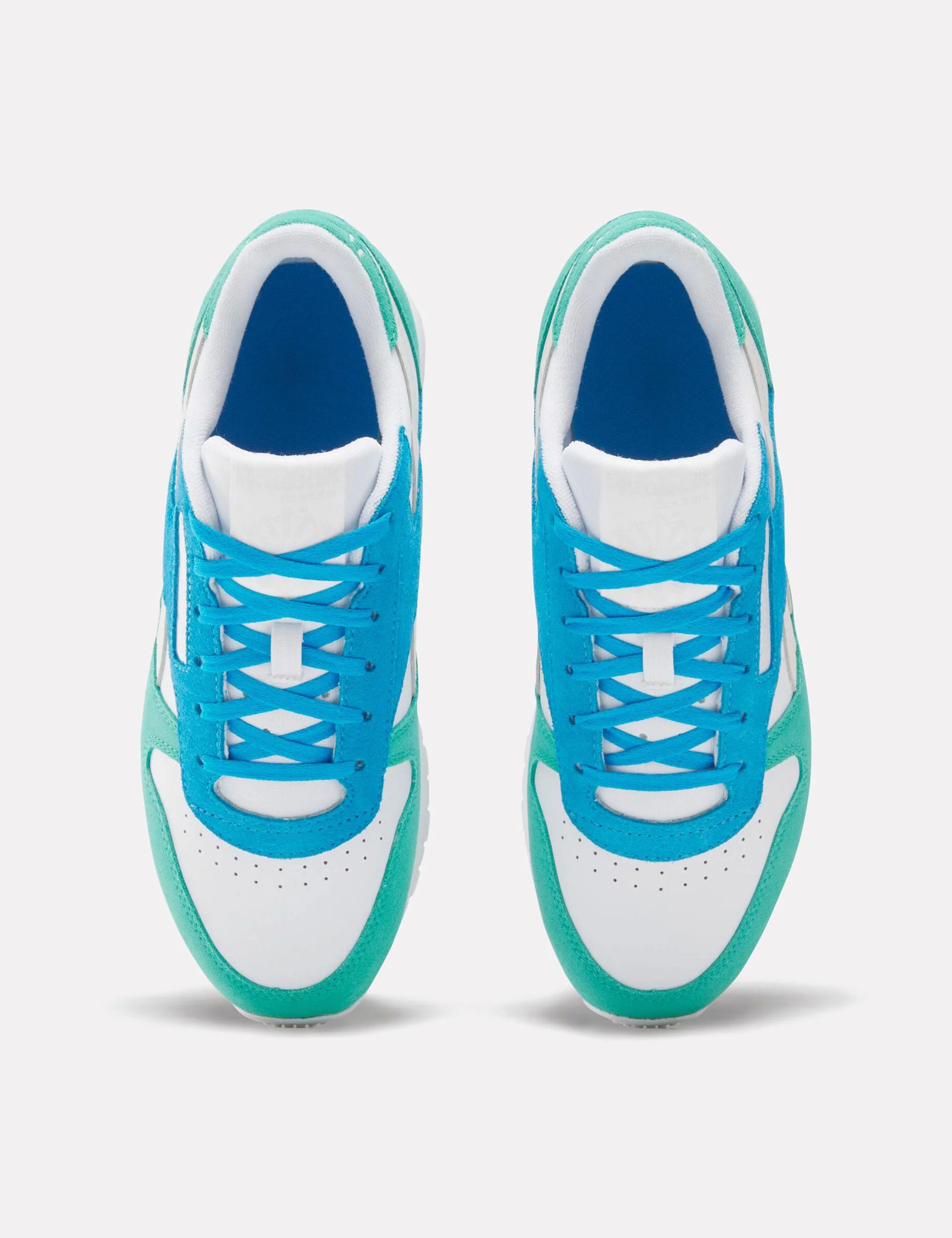 Classic Leather Shoes - White/Unleashed Green/Grey - Image 4