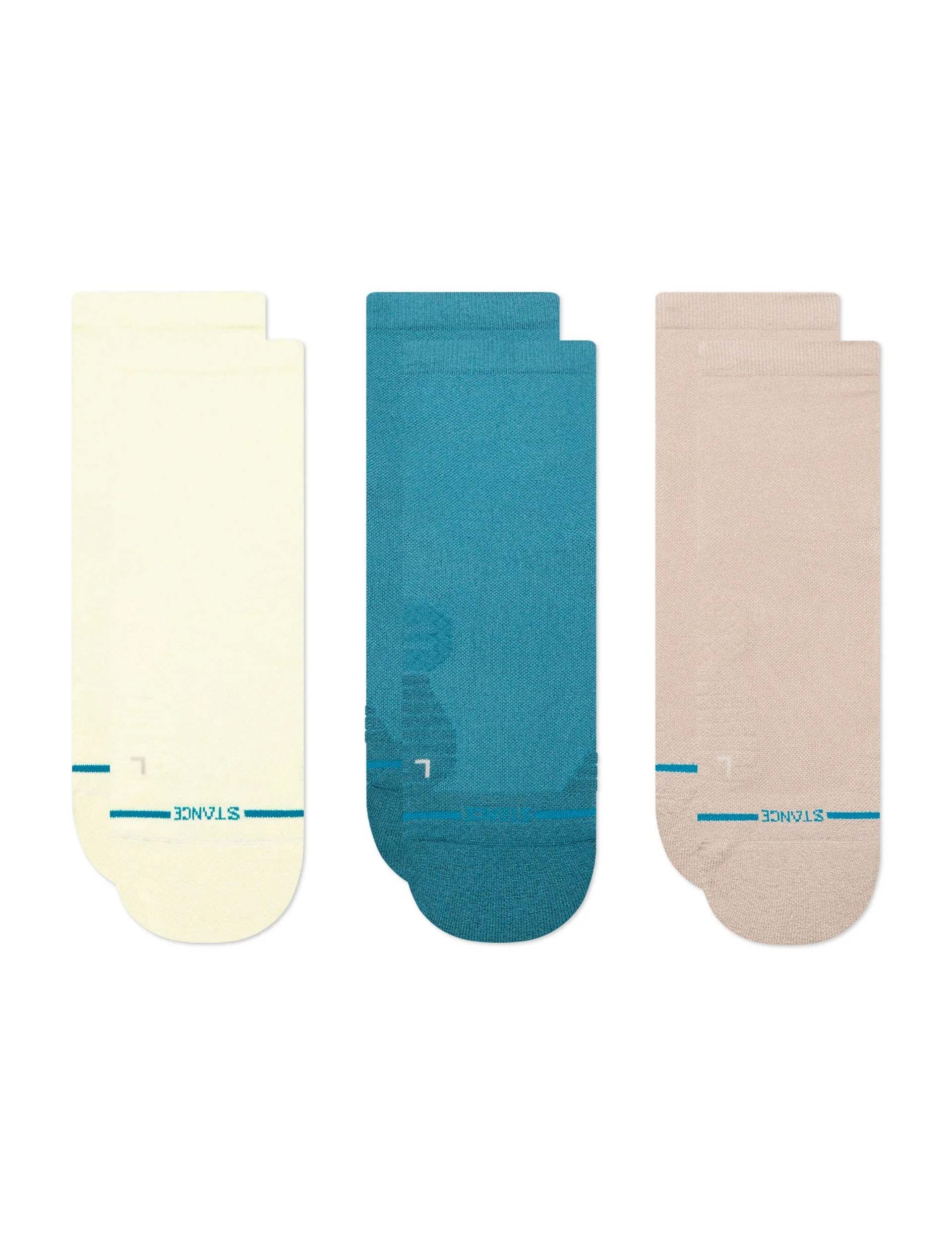 Light Quarter Sock 3 Pack - Butter - Image 2