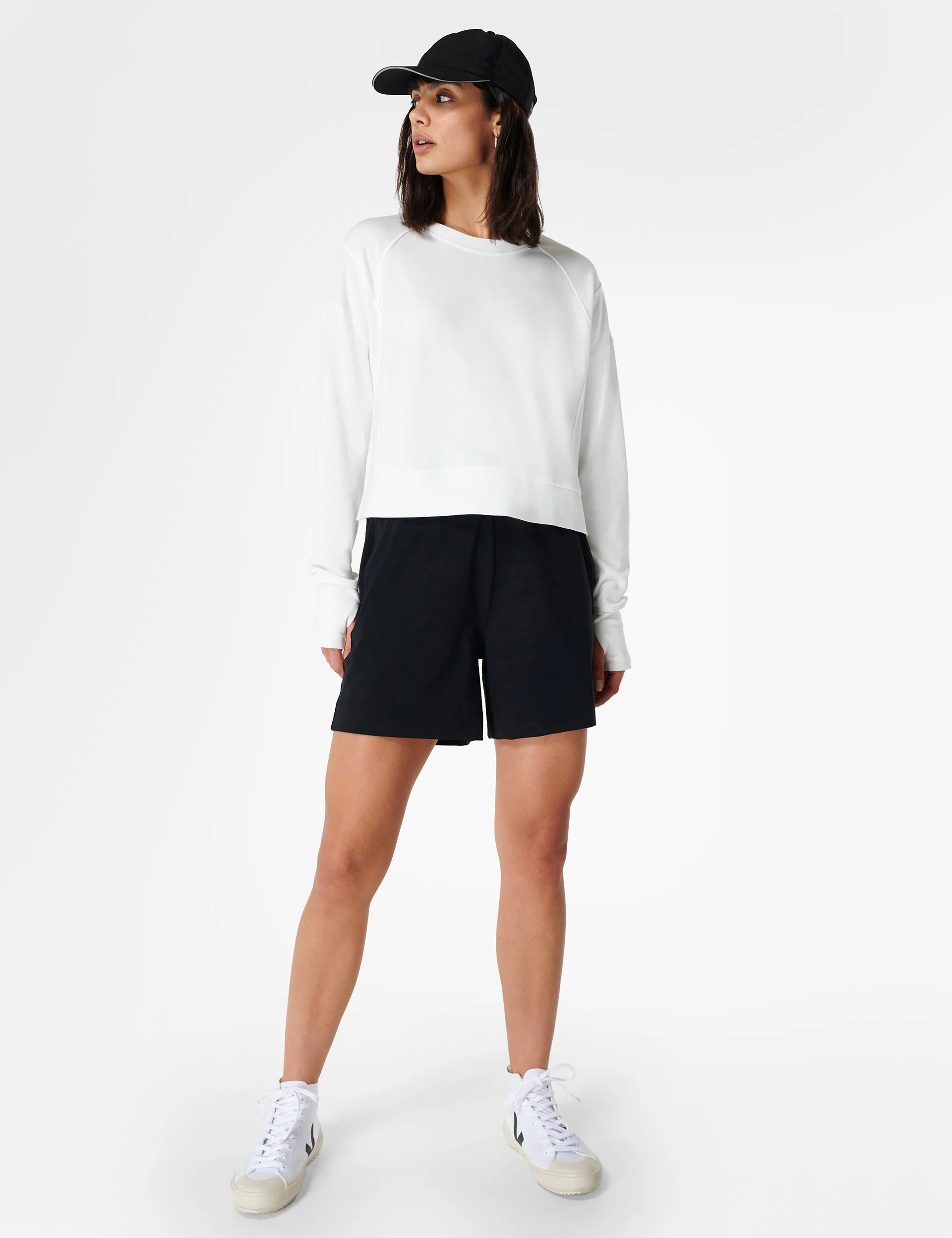 After Class Crop Sweatshirt - Lily White - Image 5