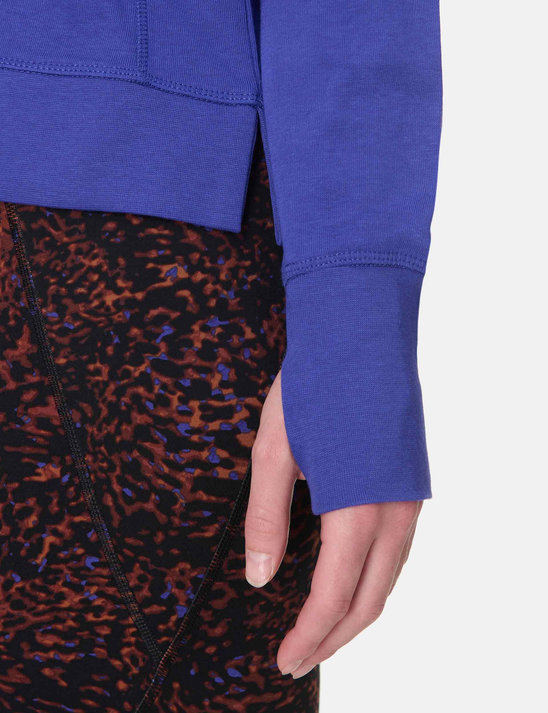 After Class Crop Sweatshirt - Rich Blue - Image 3
