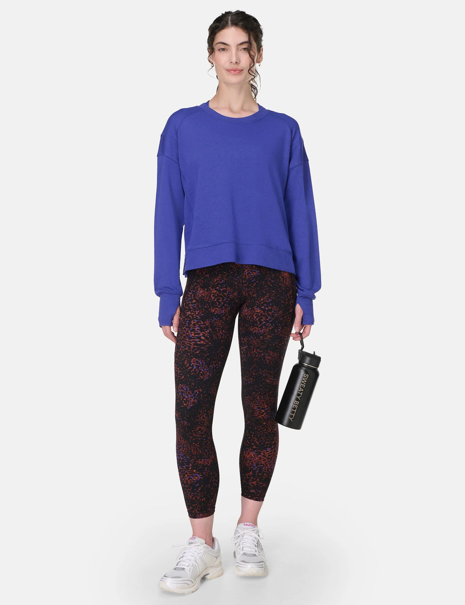 After Class Crop Sweatshirt - Rich Blue - Image 5