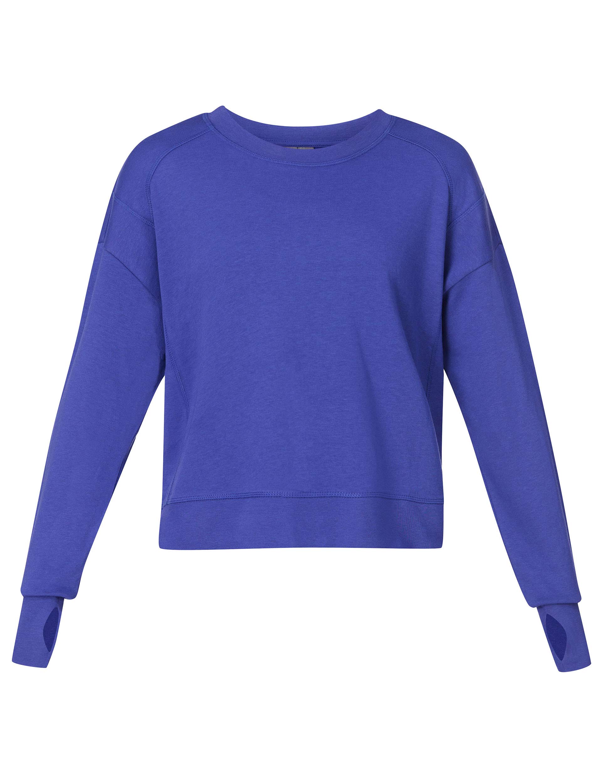 After Class Crop Sweatshirt - Rich Blue - Image 6