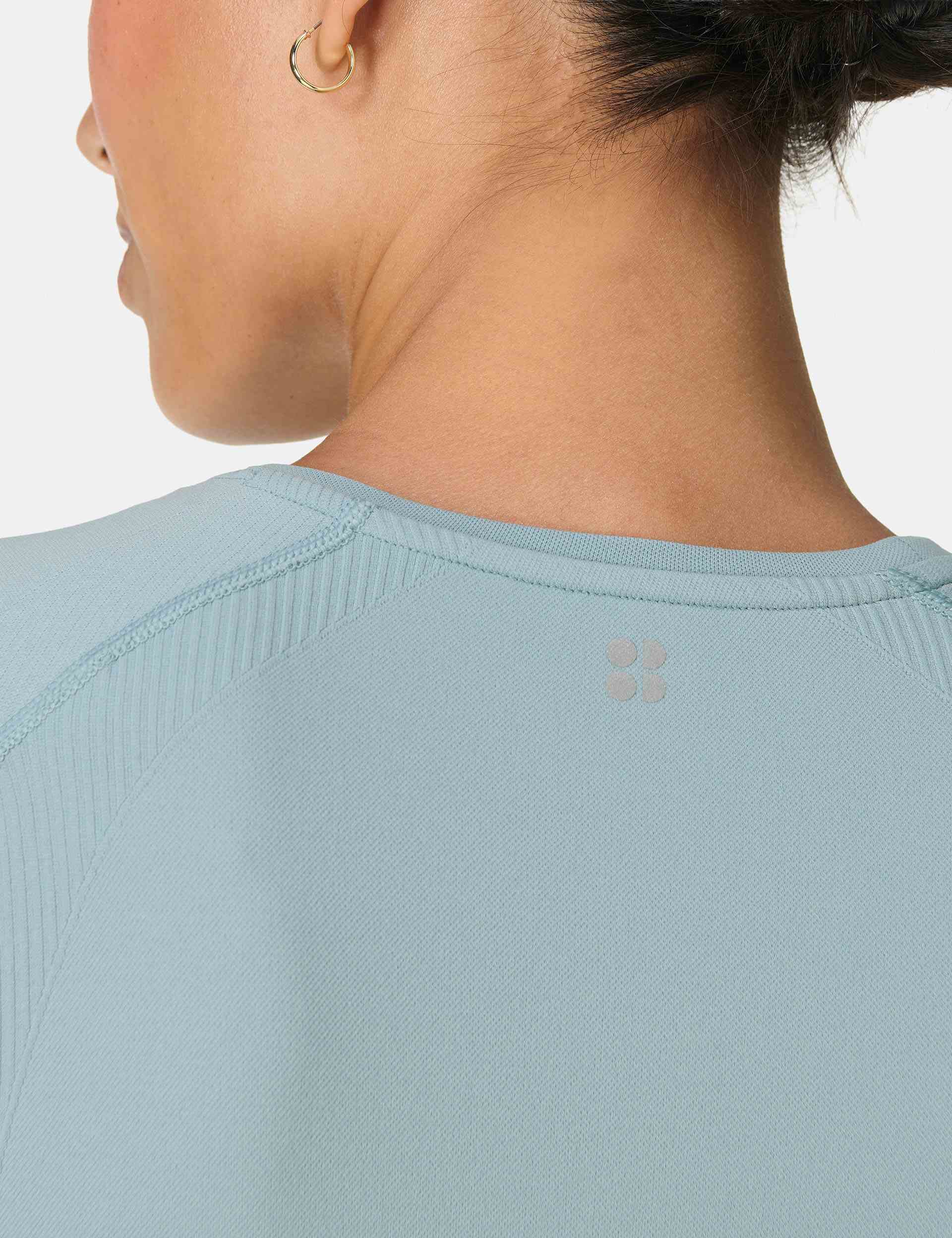 Athlete Seamless Workout Long Sleeve Top - Vapour Blue - Image 4
