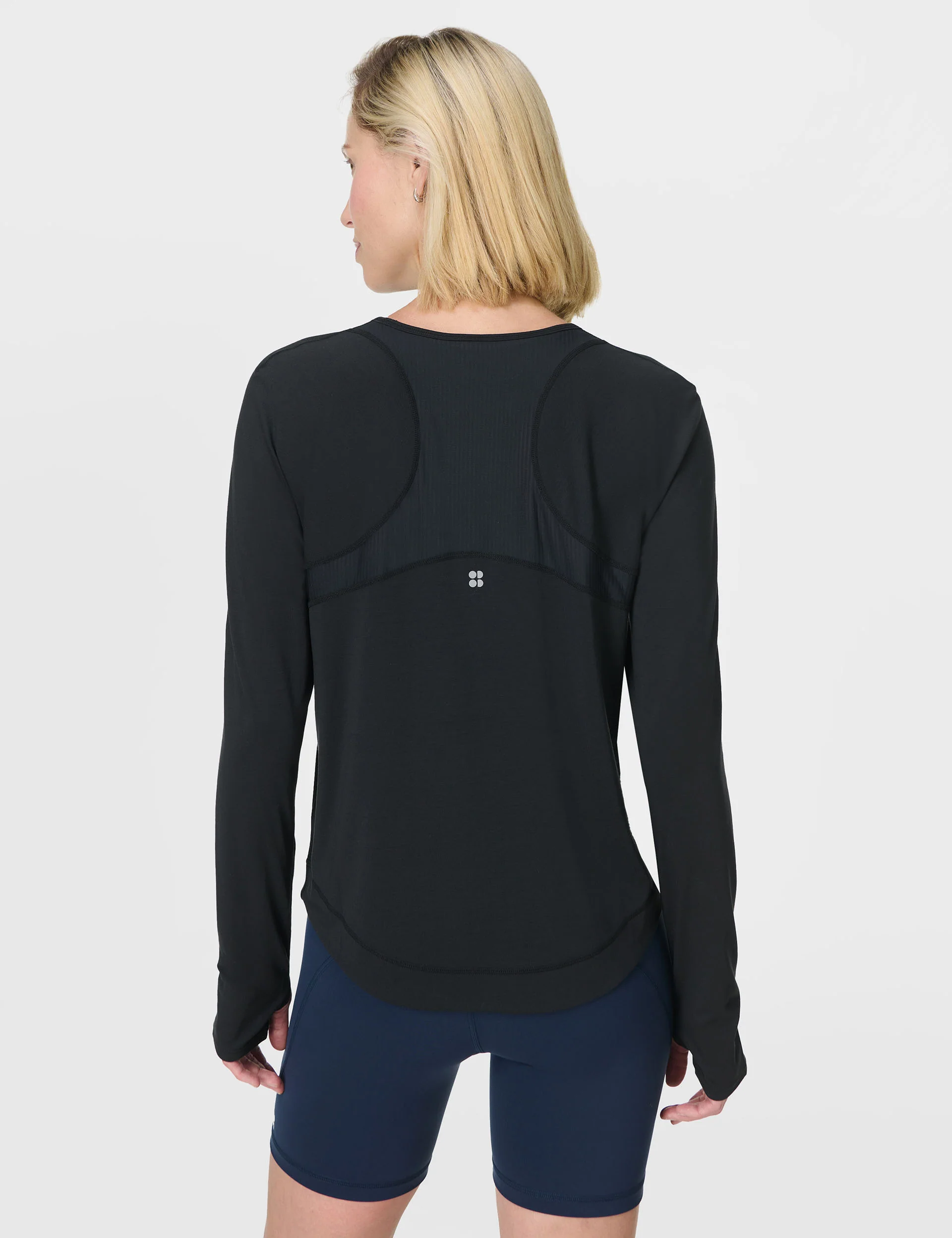 Breathe Easy Mesh Long Sleeve Top - Black - Image 2
