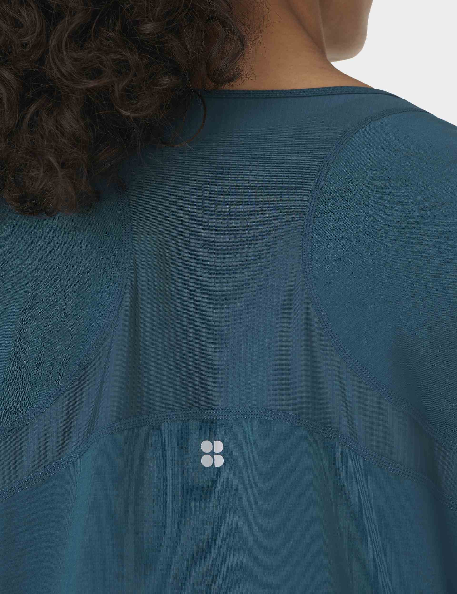 Breathe Easy Mesh Long Sleeve Top - Deep Green - Image 3