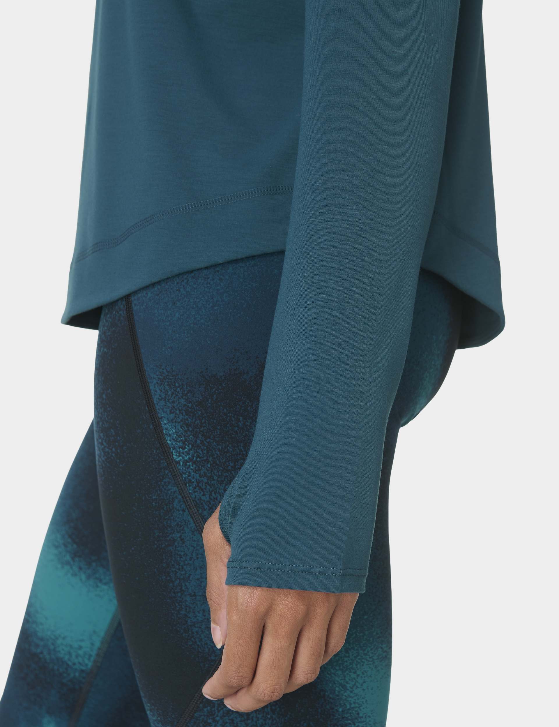 Breathe Easy Mesh Long Sleeve Top - Deep Green - Image 4