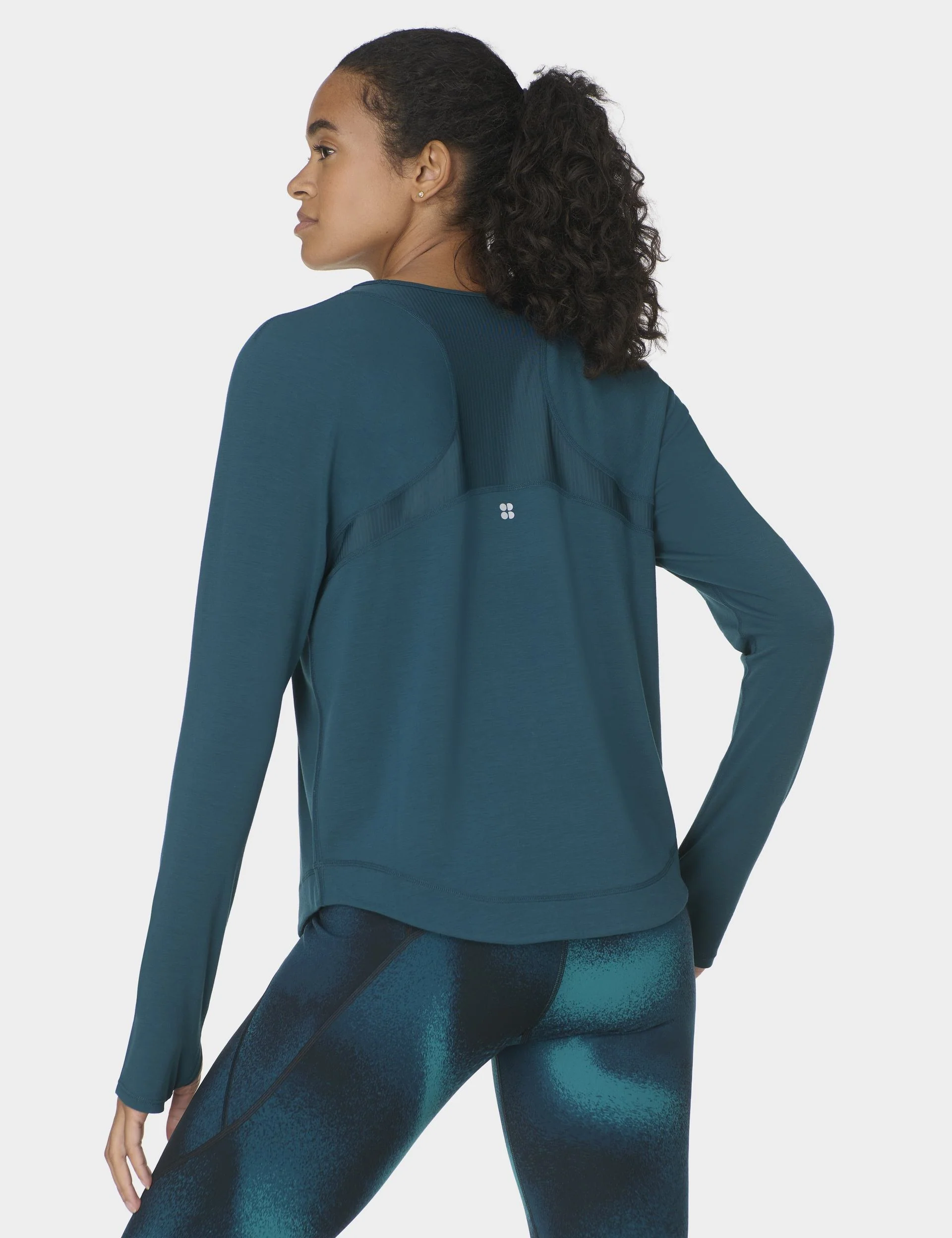 Breathe Easy Mesh Long Sleeve Top - Deep Green - Image 5