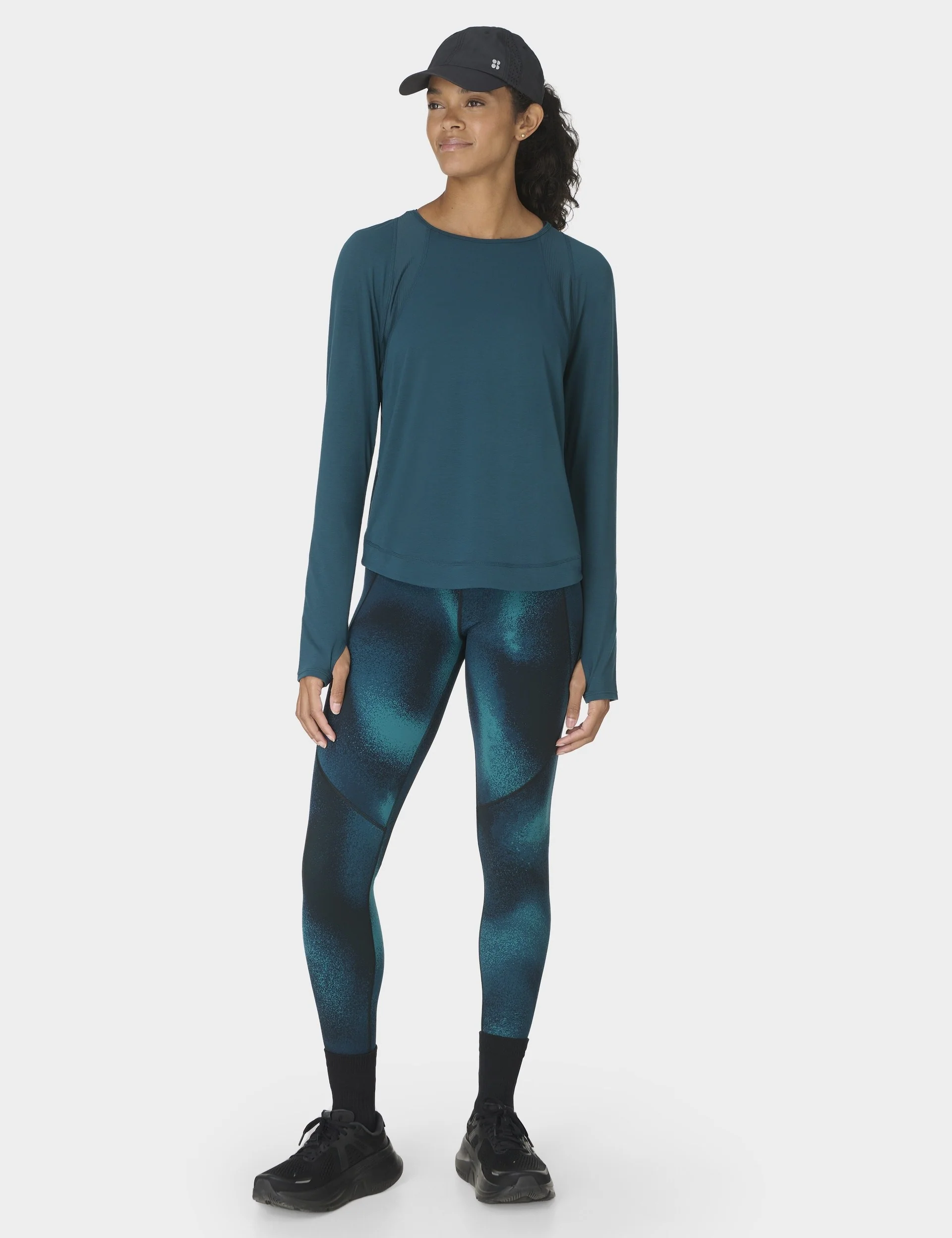 Breathe Easy Mesh Long Sleeve Top - Deep Green - Image 6