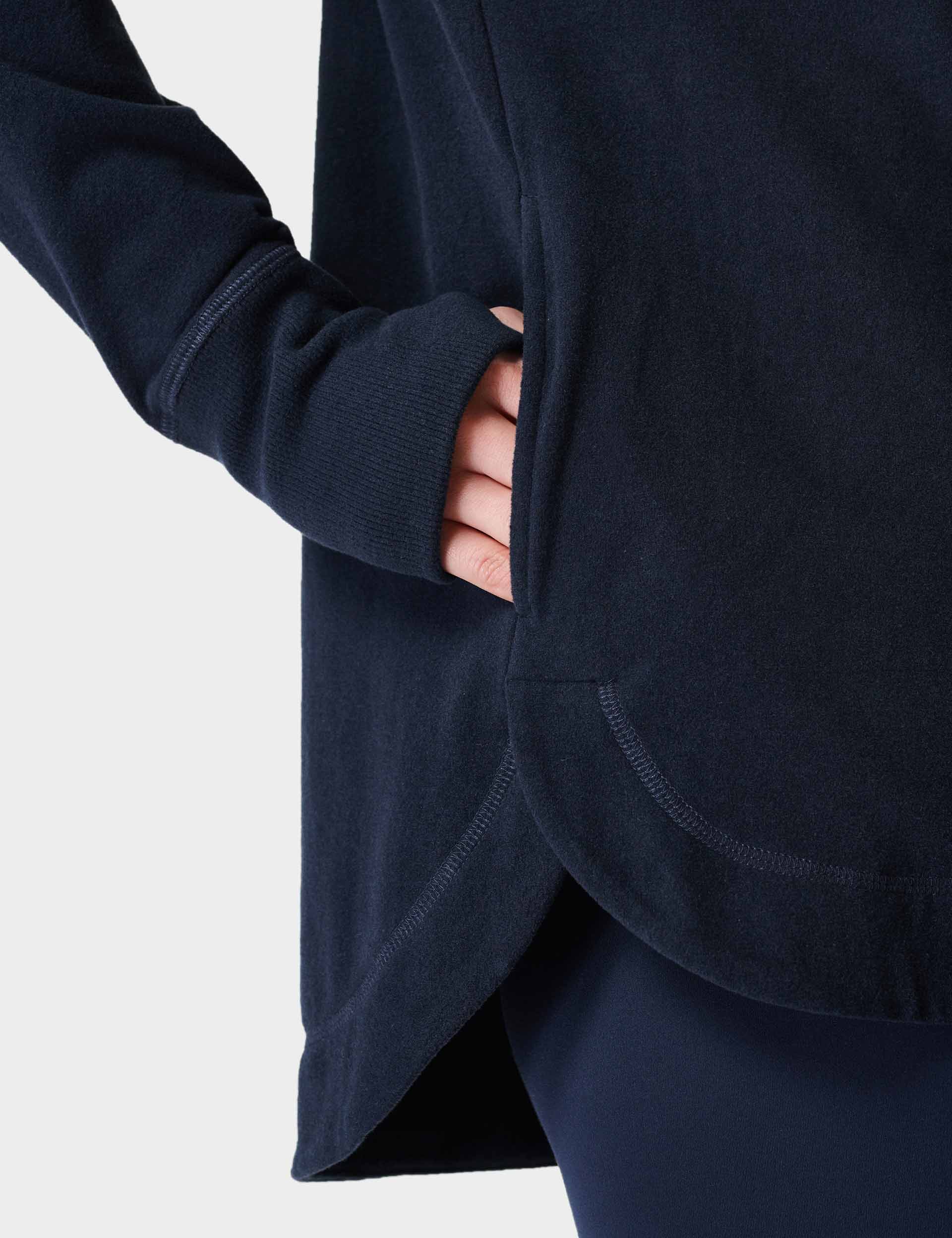 Escape Italian Fleece Hoody - Navy Blue - Image 3