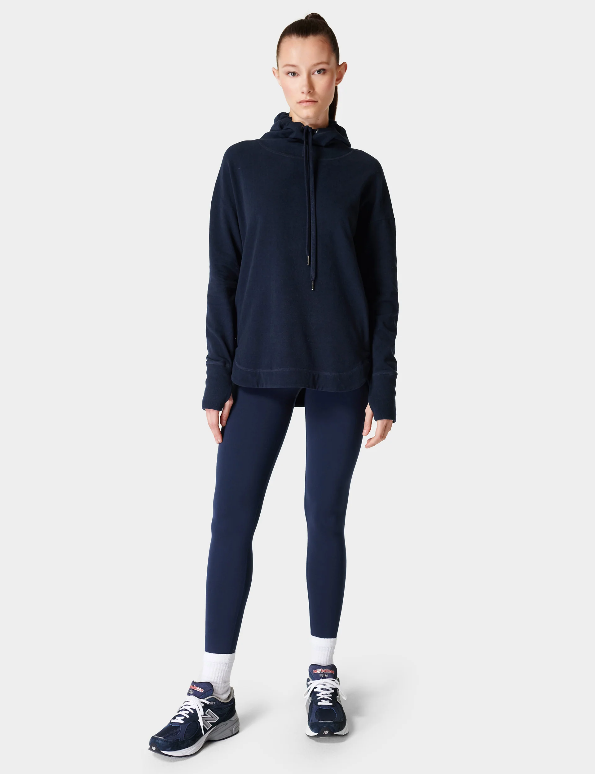 Escape Italian Fleece Hoody - Navy Blue - Image 4