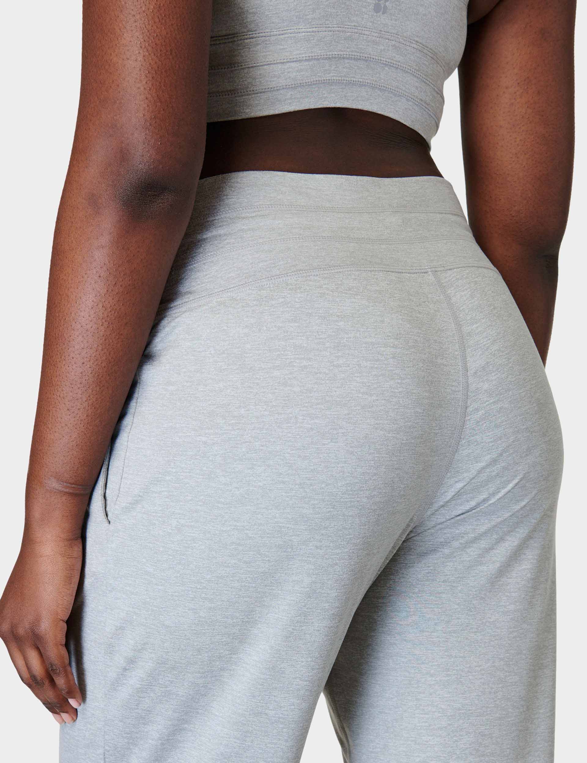 Gaia Yoga Pants - Light Grey Marl - Image 4