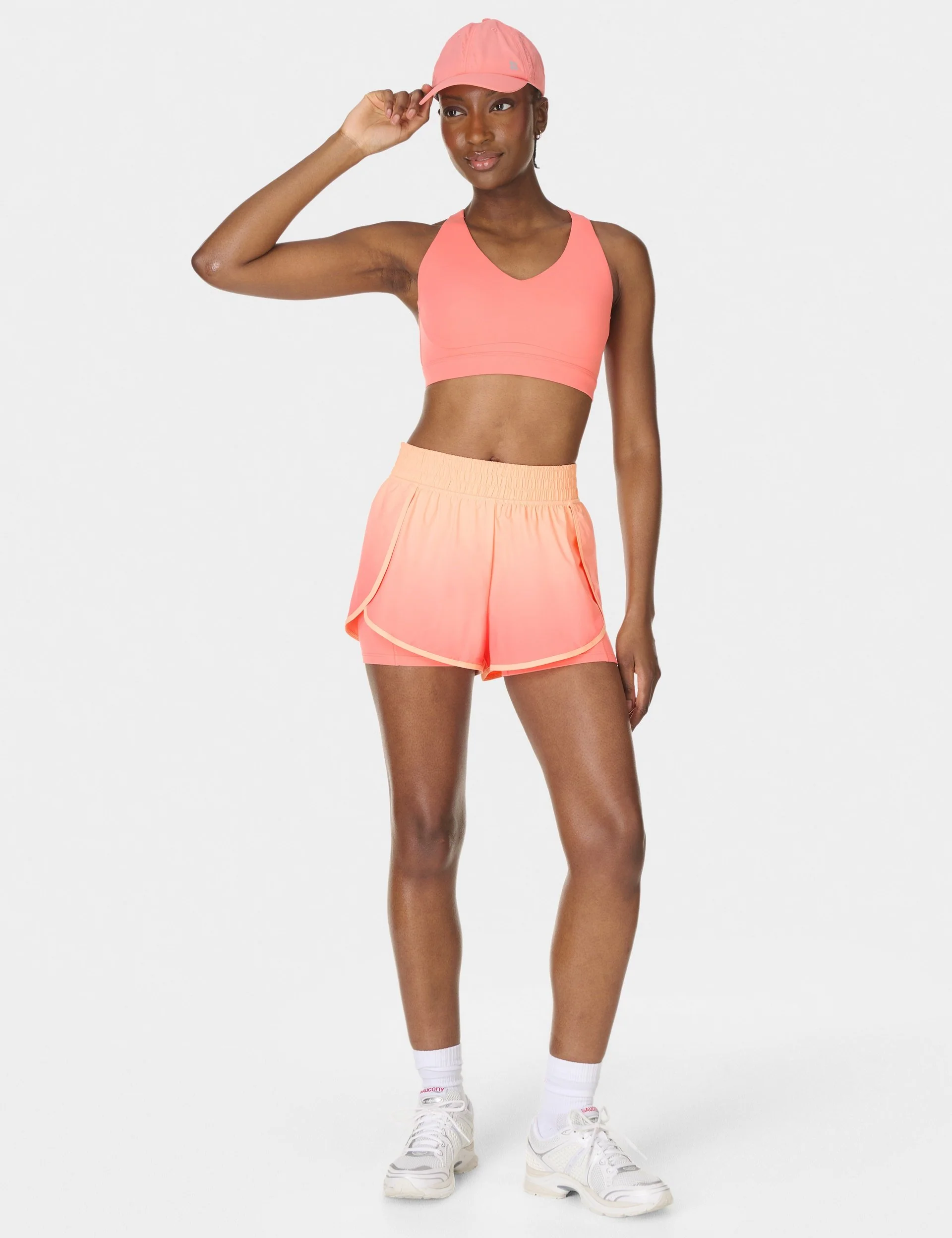 Get Set 2-in-1 Multi-Train Shorts - Melonpink Peachorange Ombre - Image 5