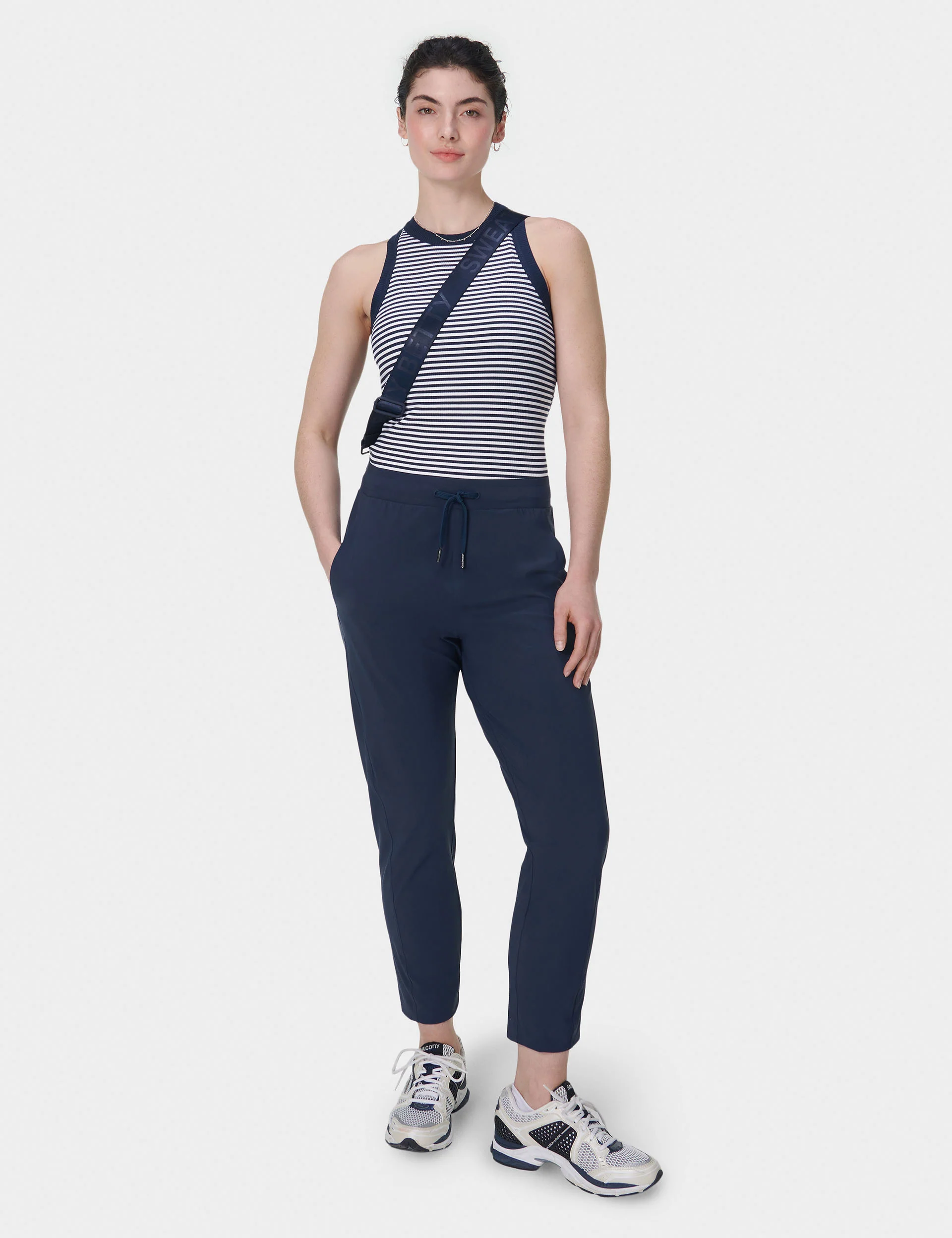Harper Racer Vest - Navy White Stripe - Image 5