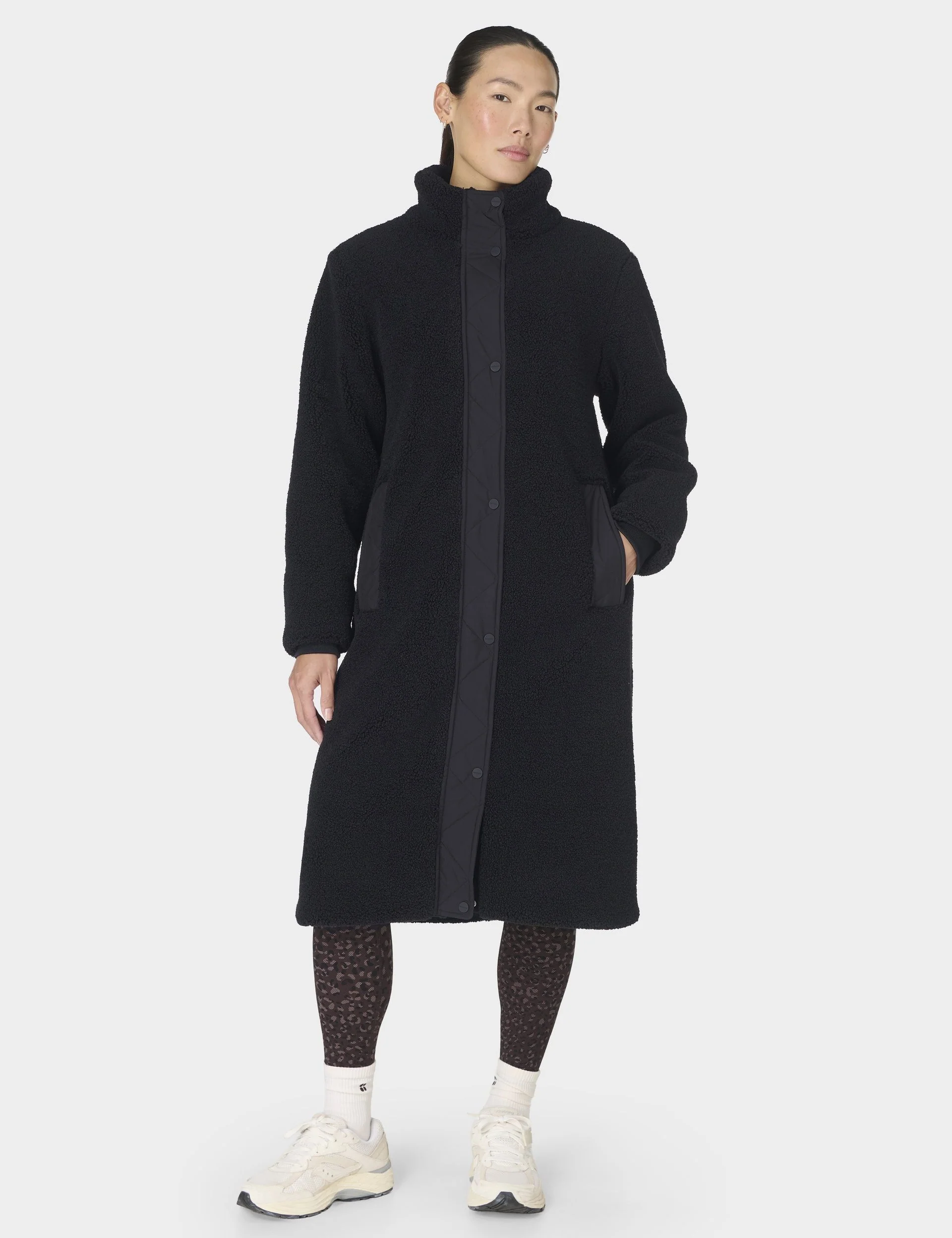 Navigate Fashion Texture Coat - Black