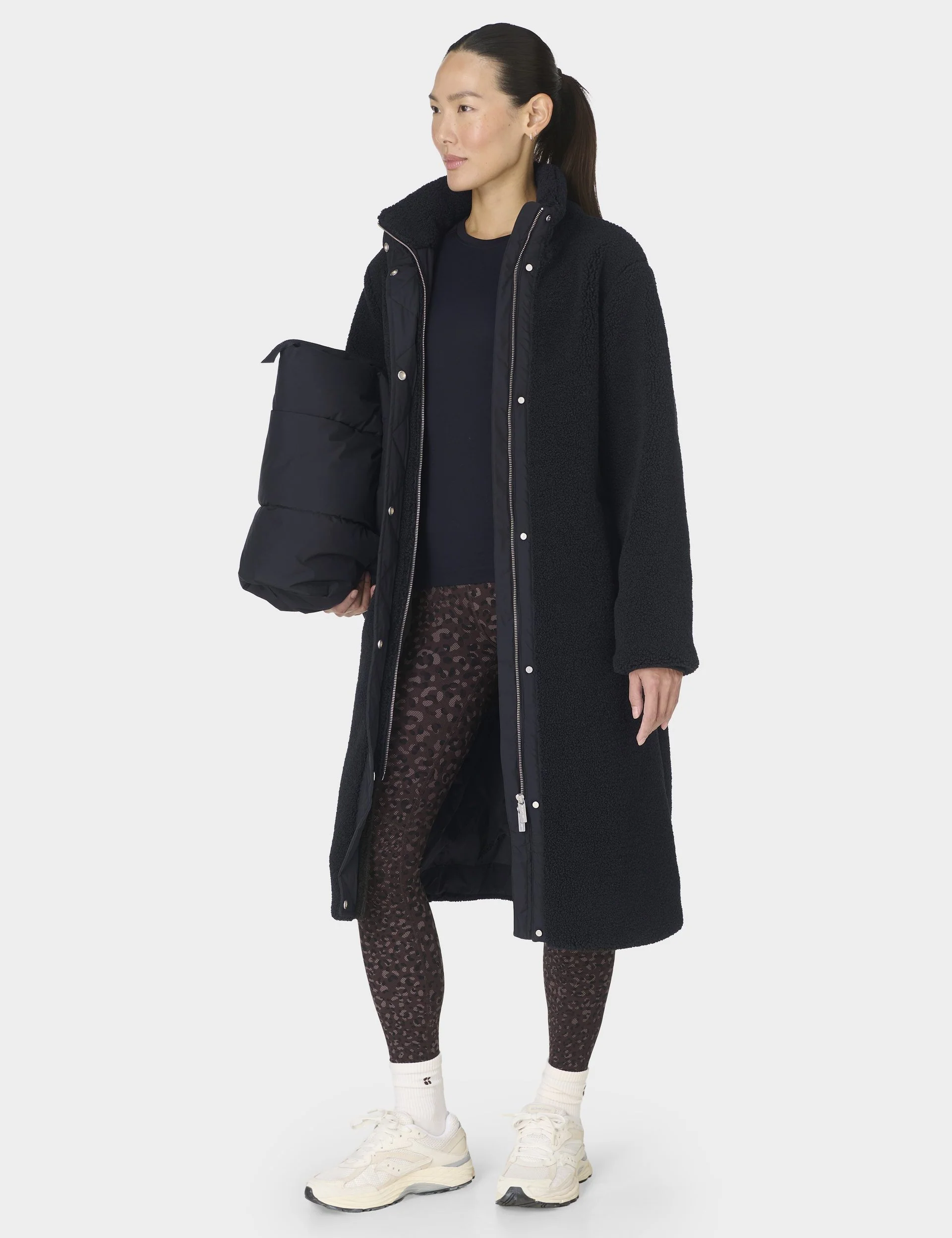 Navigate Fashion Texture Coat - Black - Image 5