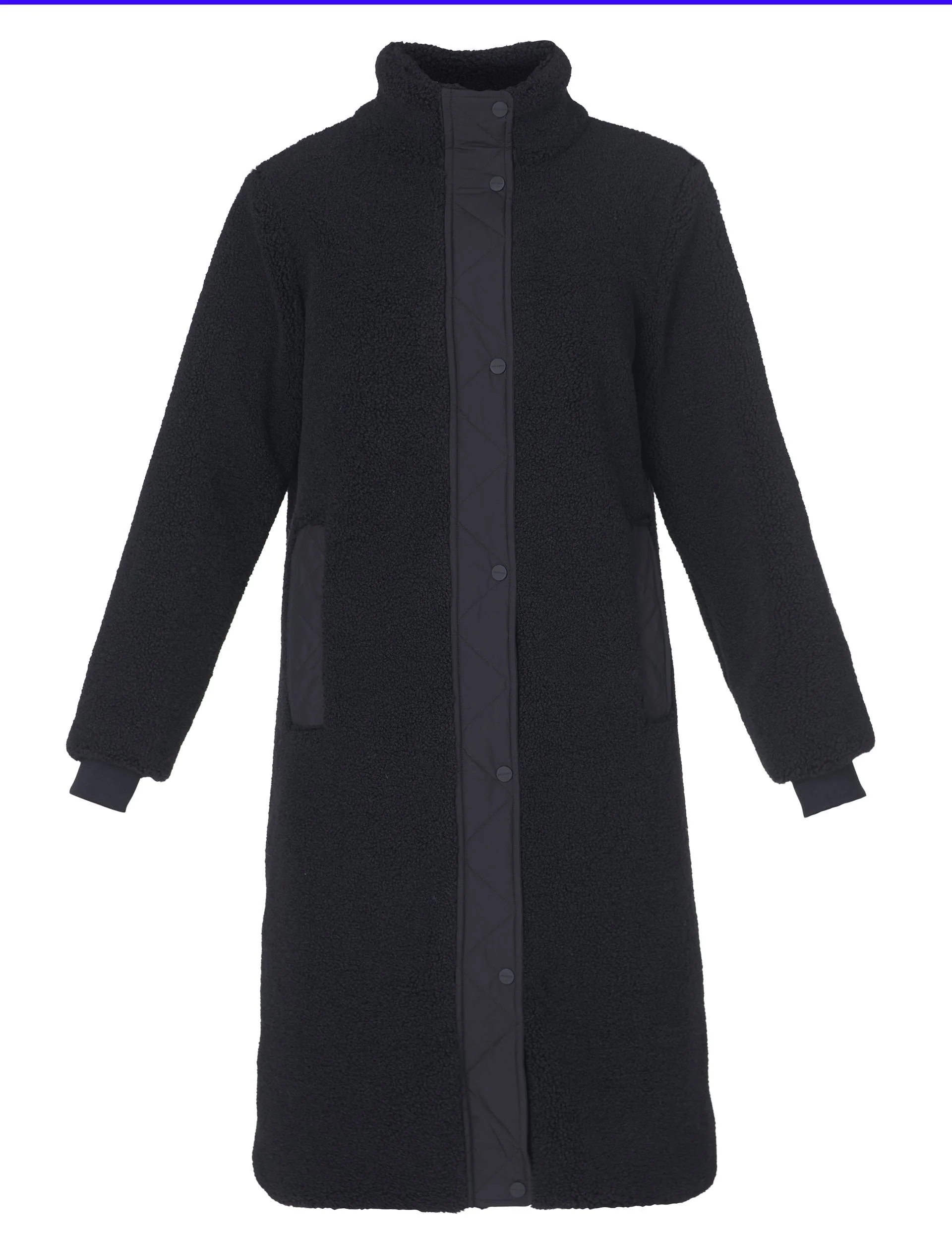 Navigate Fashion Texture Coat - Black - Image 8