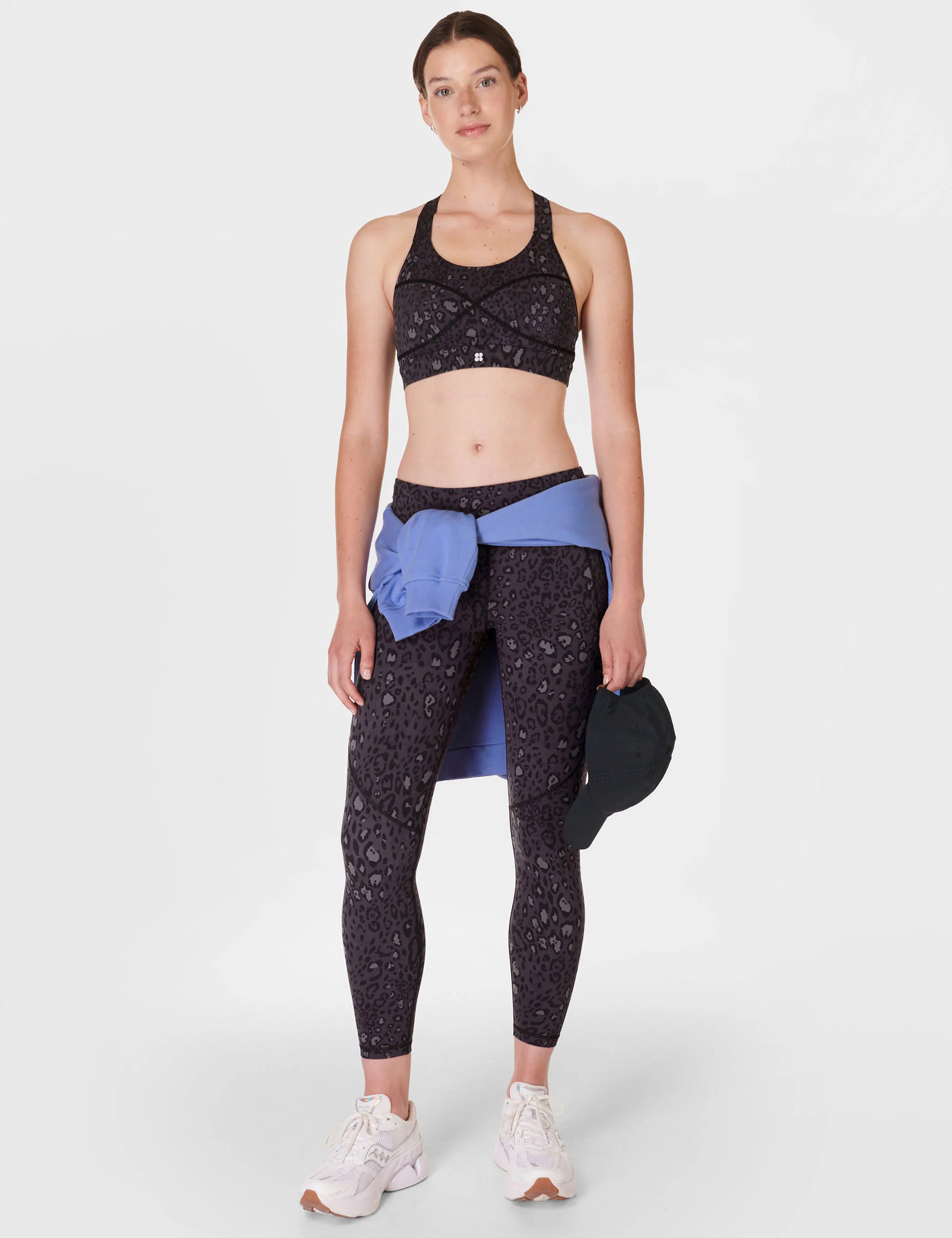 Power 7/8 Gym Leggings - Black Luxe Leopard Print - Image 7