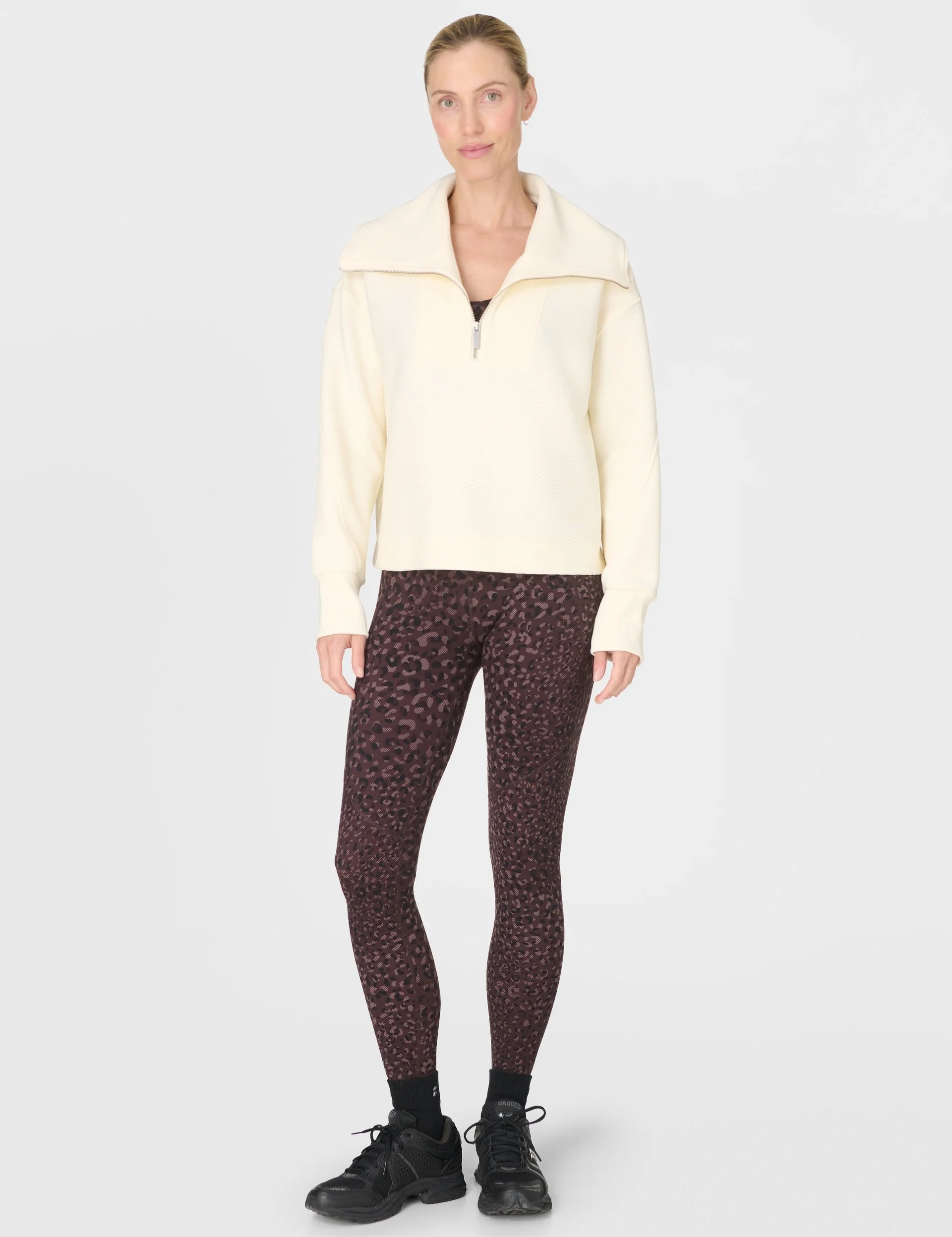 Power 7/8 Gym Leggings - Brown Leopard Dot Print - Image 7