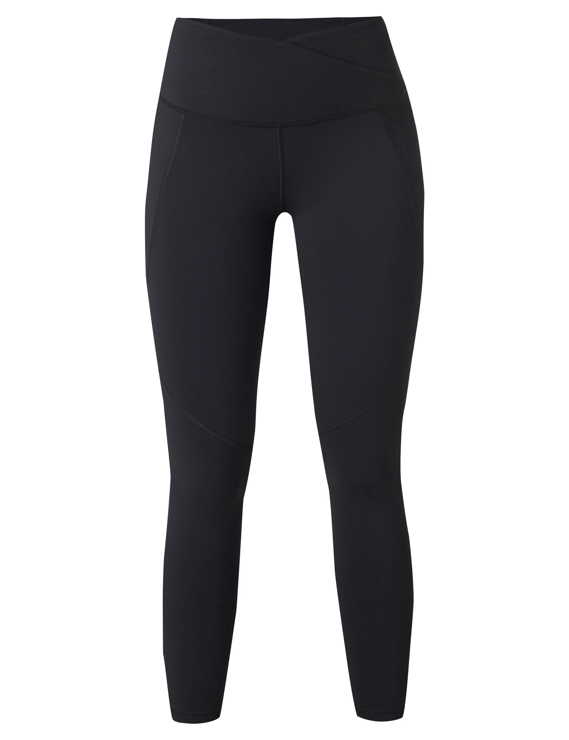 Power 7/8 Wrap Waist Gym Leggings - Black - Image 8