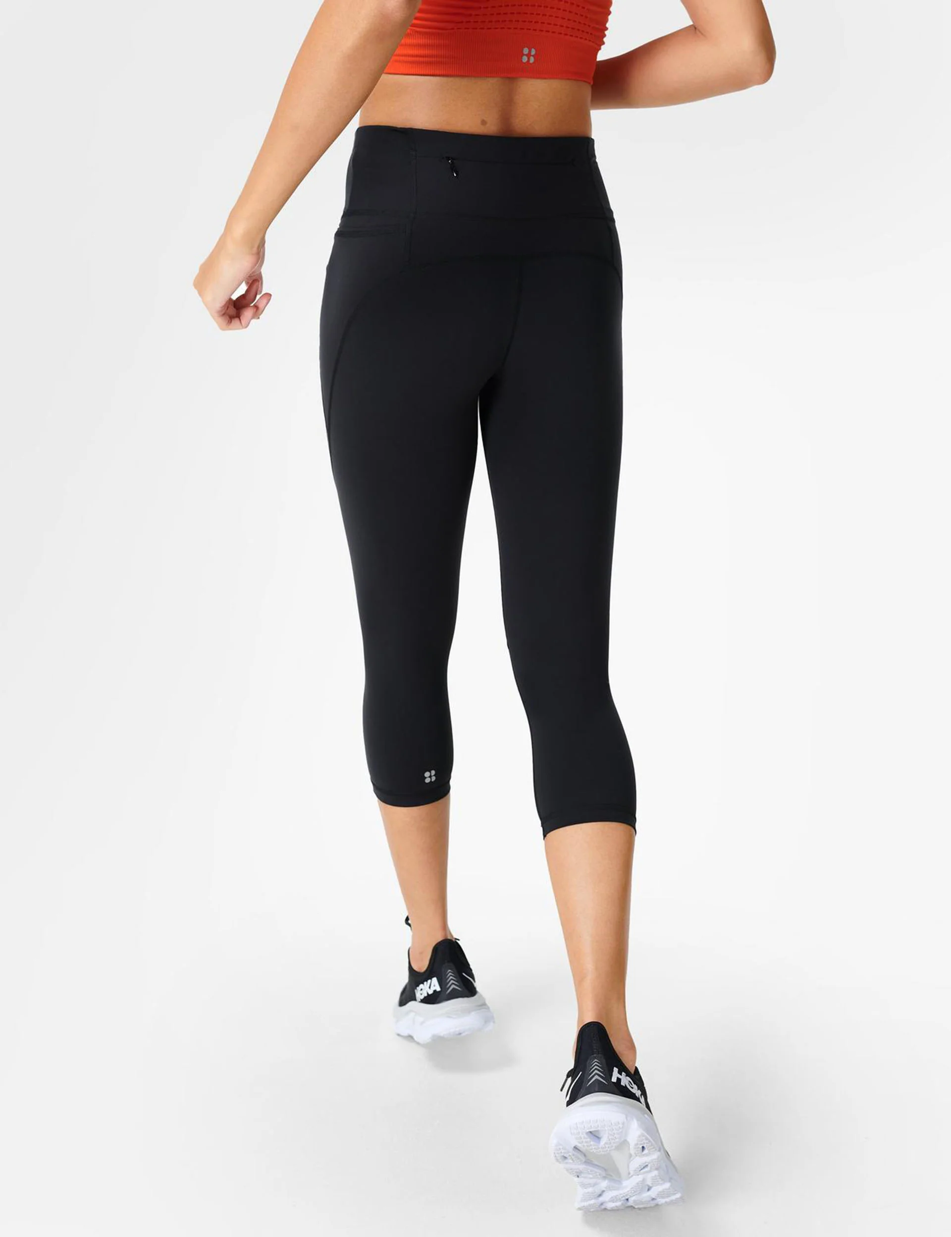 Power Cropped Gym Leggings - Black - Image 2