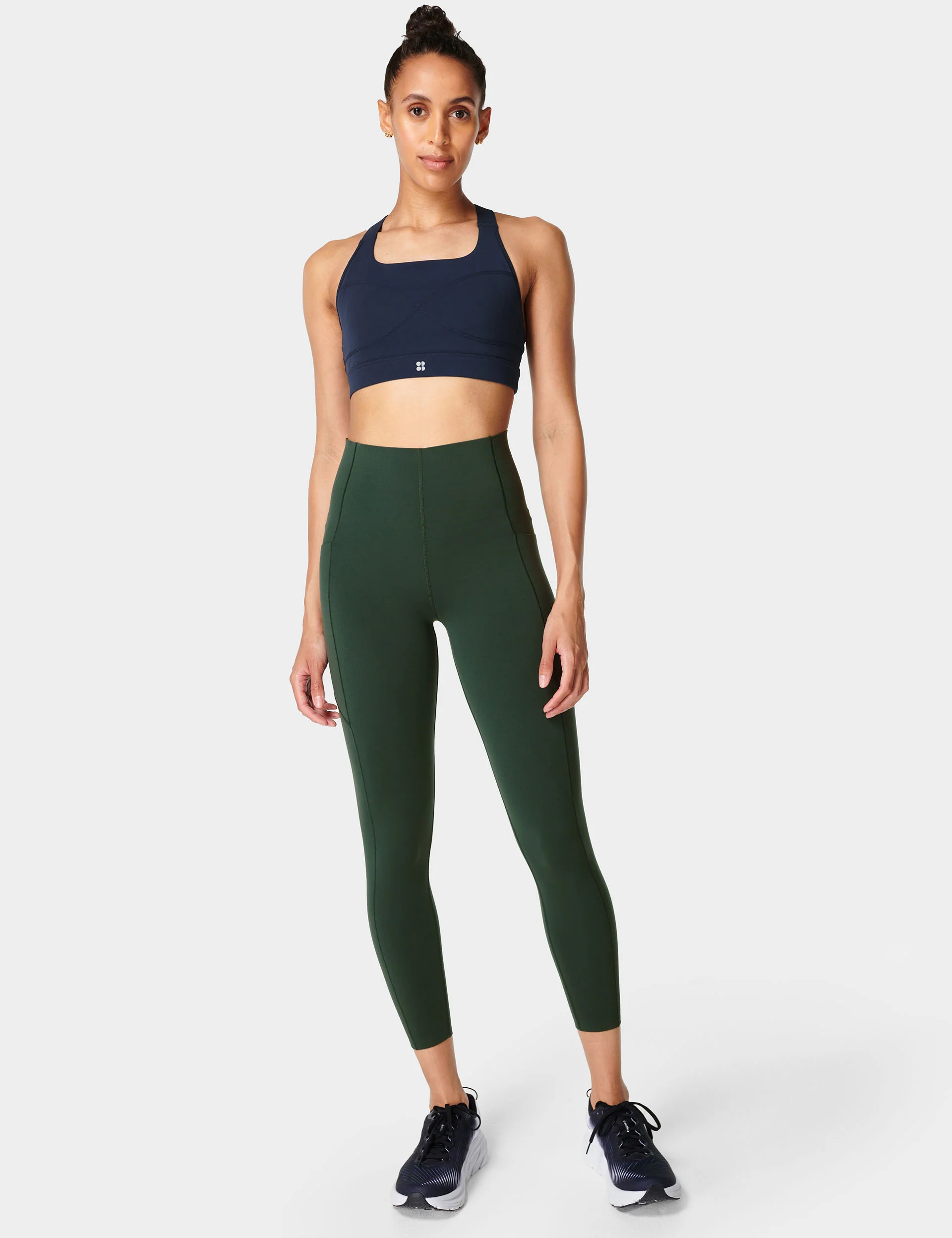 Power UltraSculpt High Waisted Gym 7/8 Leggings - Trek Green - Image 4
