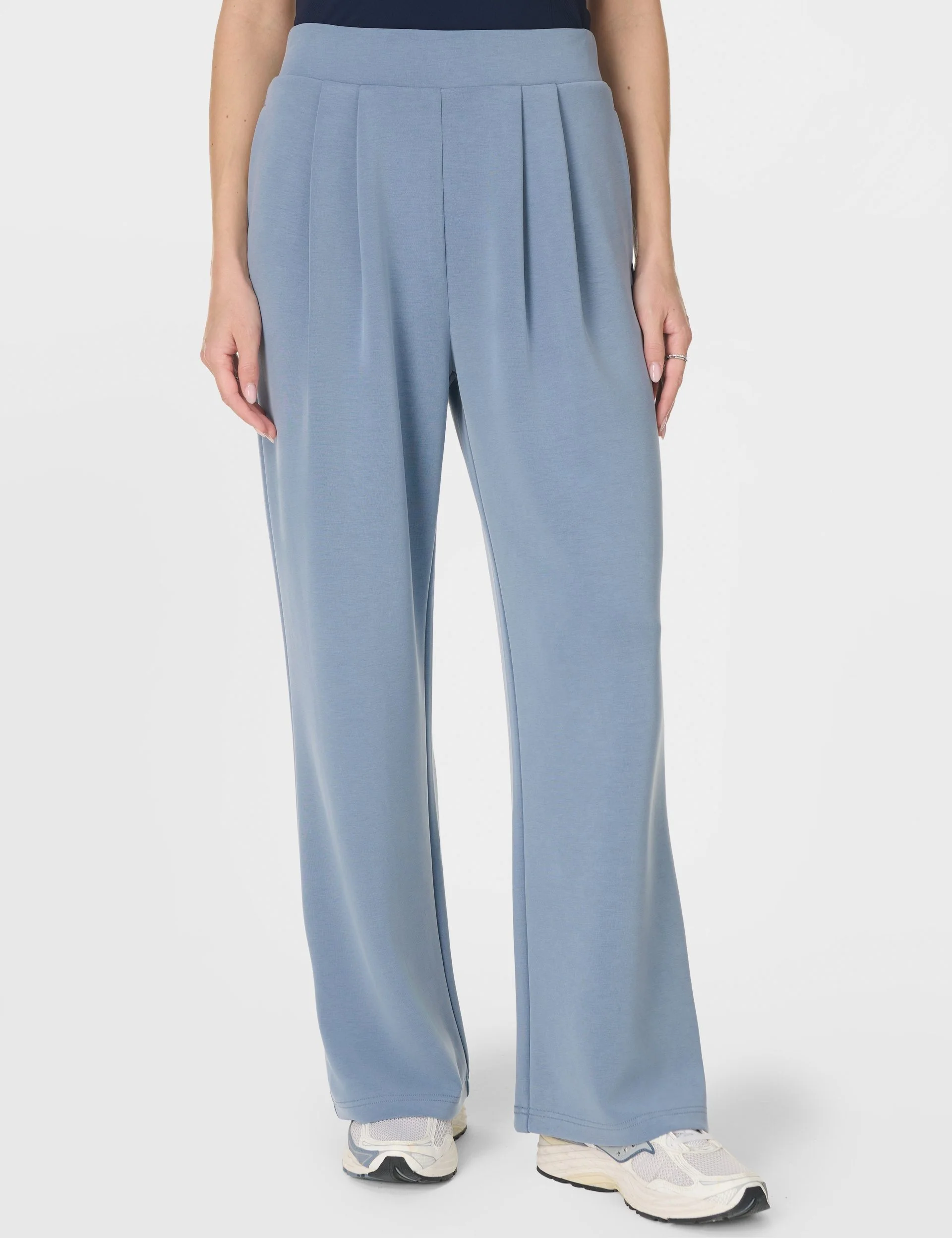 Sand Wash Wide Leg Trousers - Luxe Blue