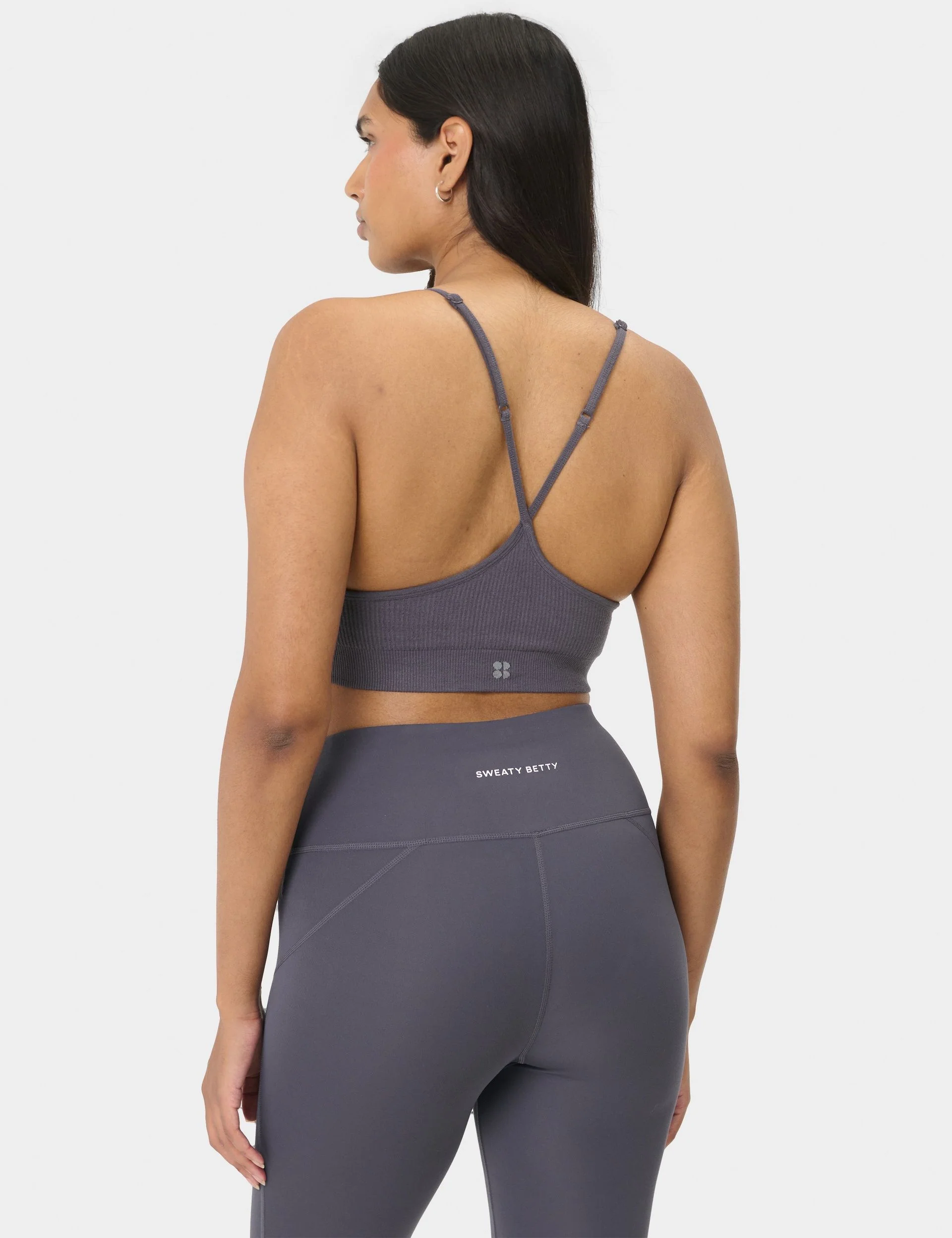 Soft Ribbed Bra - Nebula Blue - Image 2