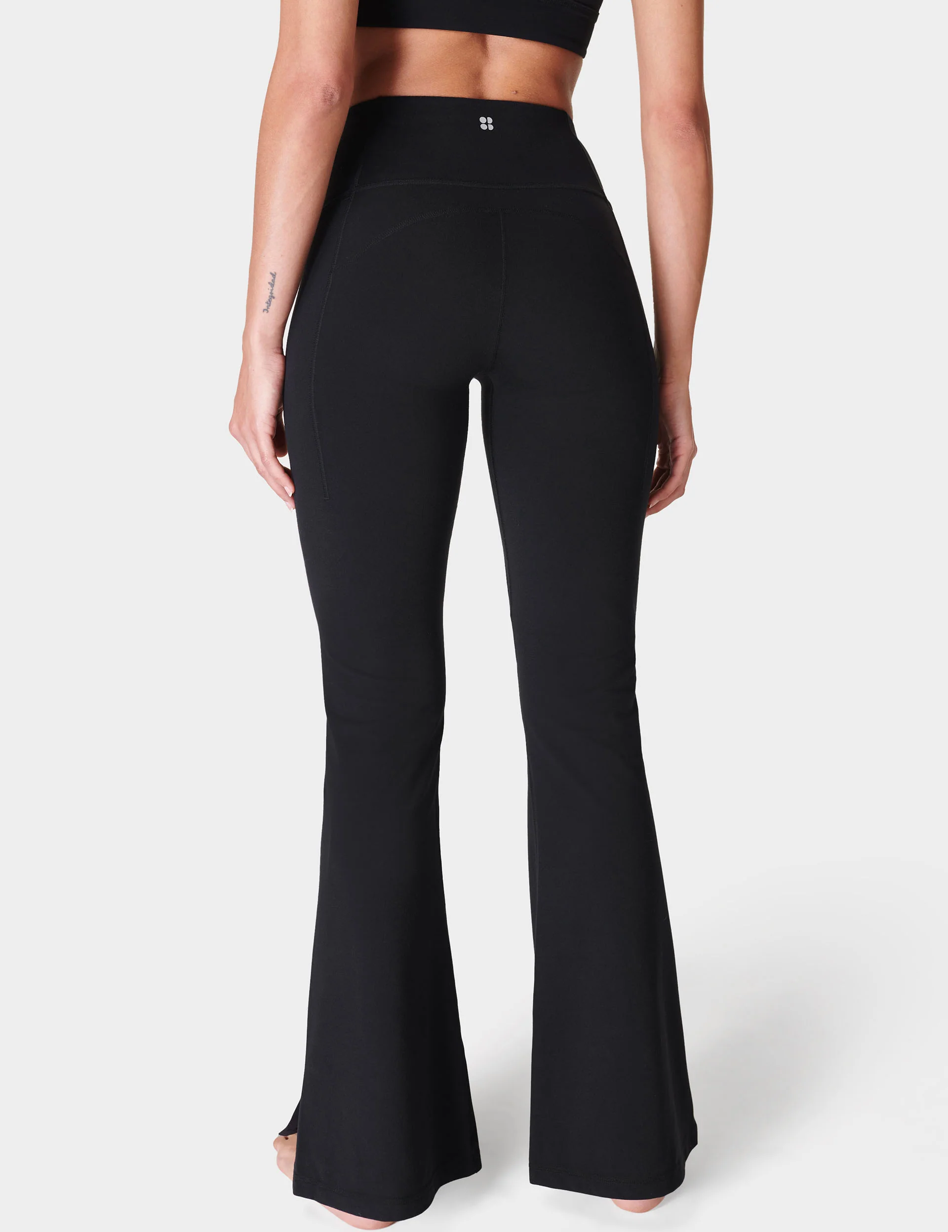Super Soft Flare Yoga Trousers - Black - Image 2