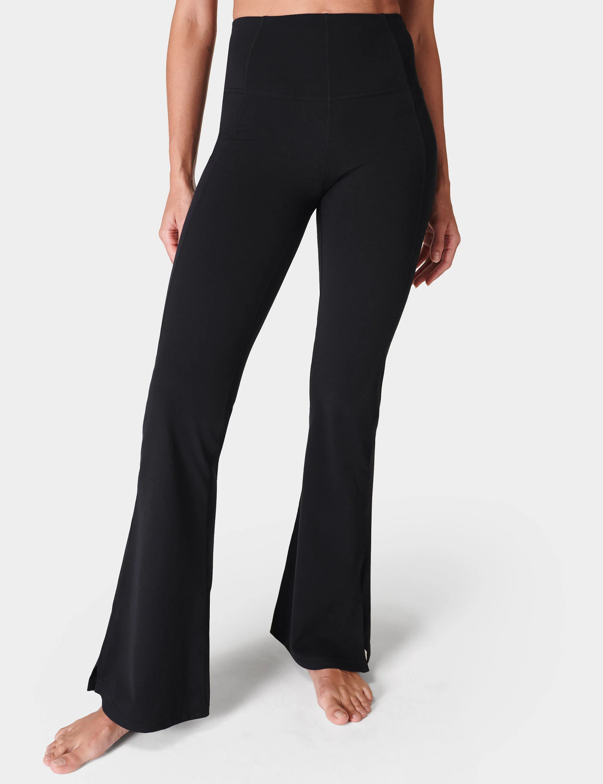 Super Soft Flare Yoga Trousers - Black - Image 3