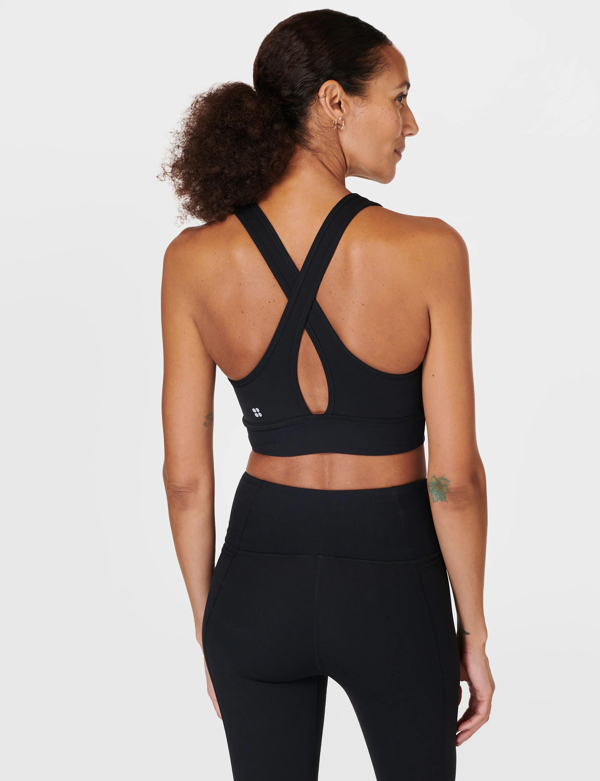 Super Soft Ultra-Lite Wrap Bra - Black - Image 2