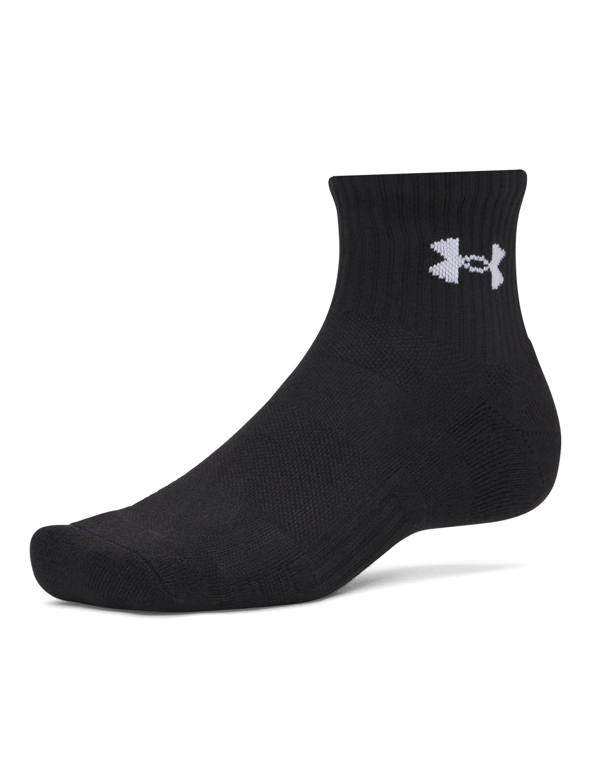 Performance Cotton 3-Pack Quarter Socks - Ultimate Black/White - Image 2
