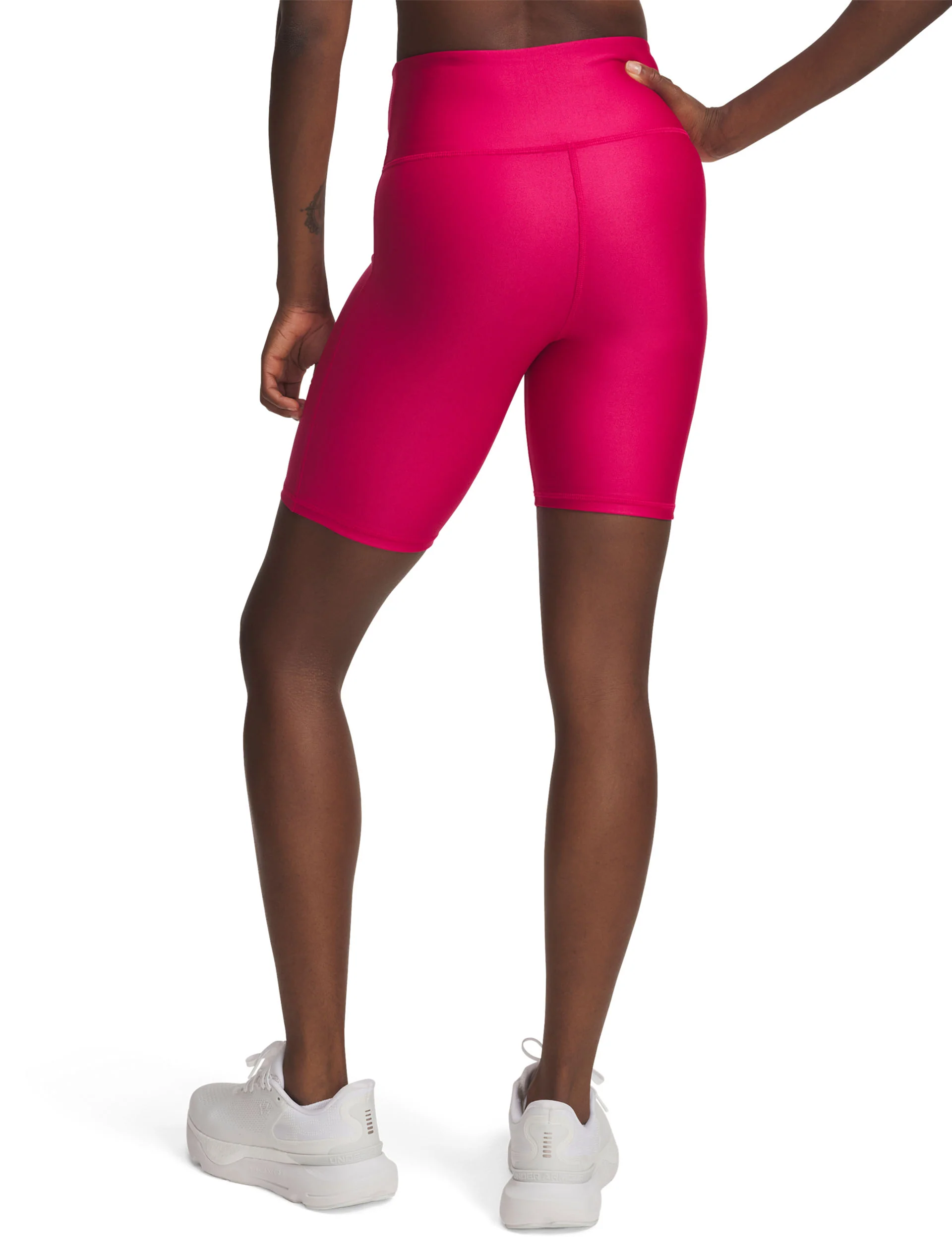 Tech Bike Shorts - Shaded Fuchsia/White - Image 2