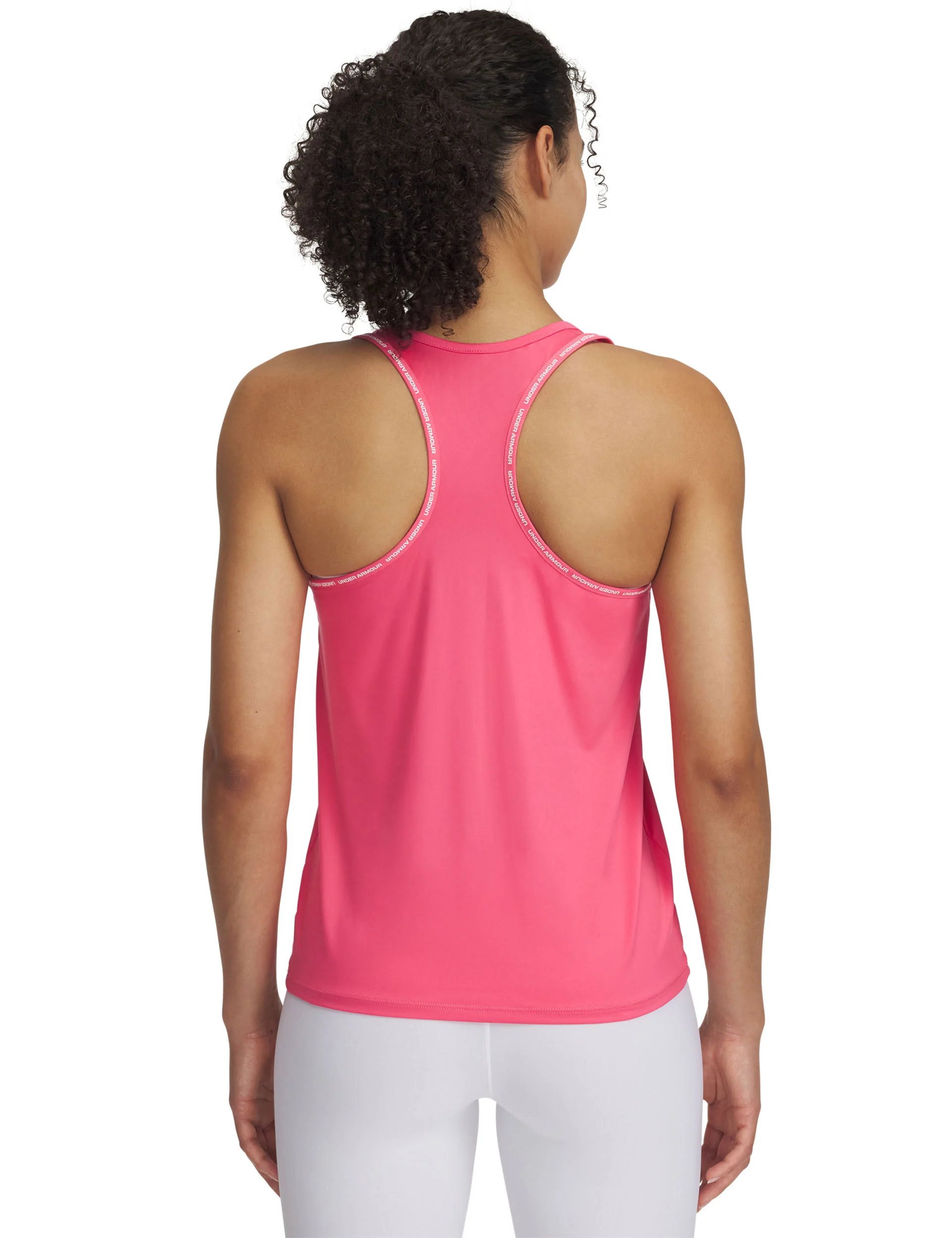 UA Tech Knockout Tank - Super Pink/White - Image 2