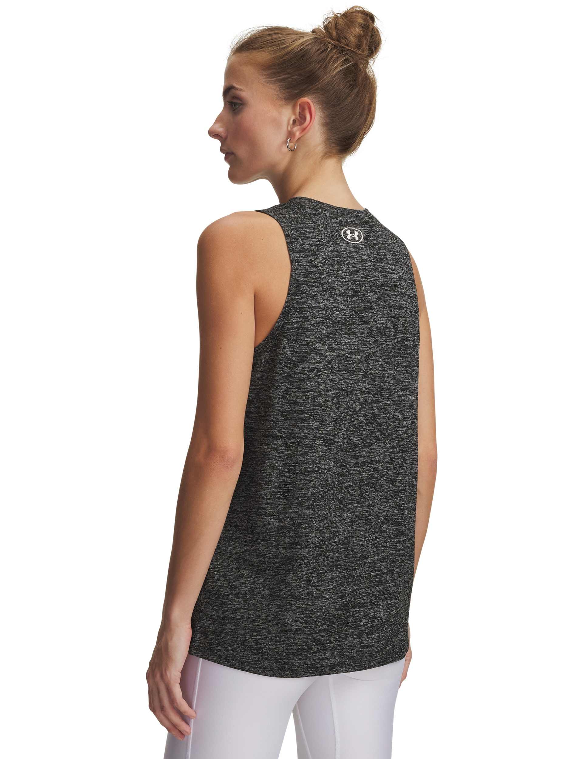 UA Tech Twist Tank - Black/White - Image 2